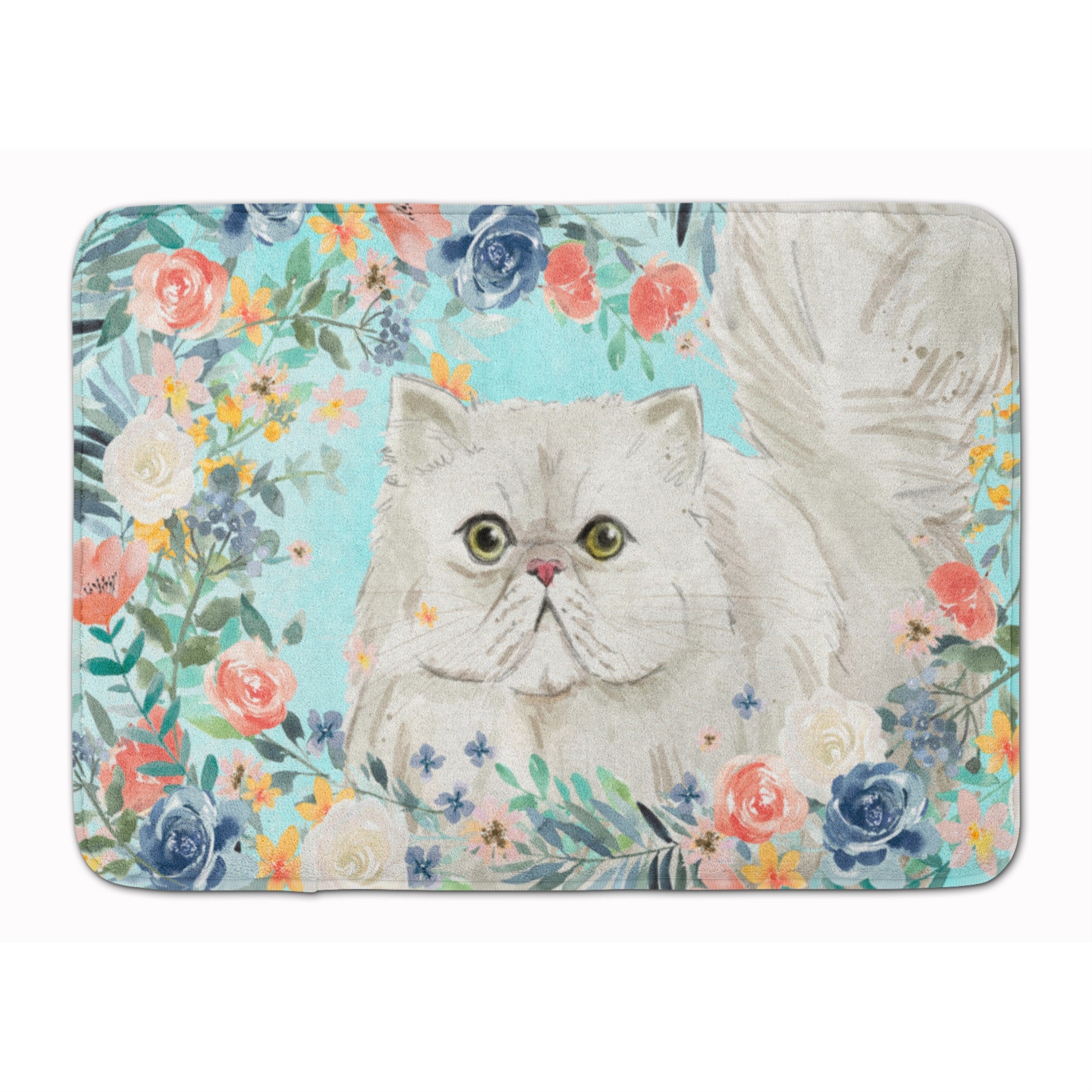 'Caroline'S Treasures Persian Spring Flowers Machine Washable Memory Foam Mat Doormats, Multicolor''