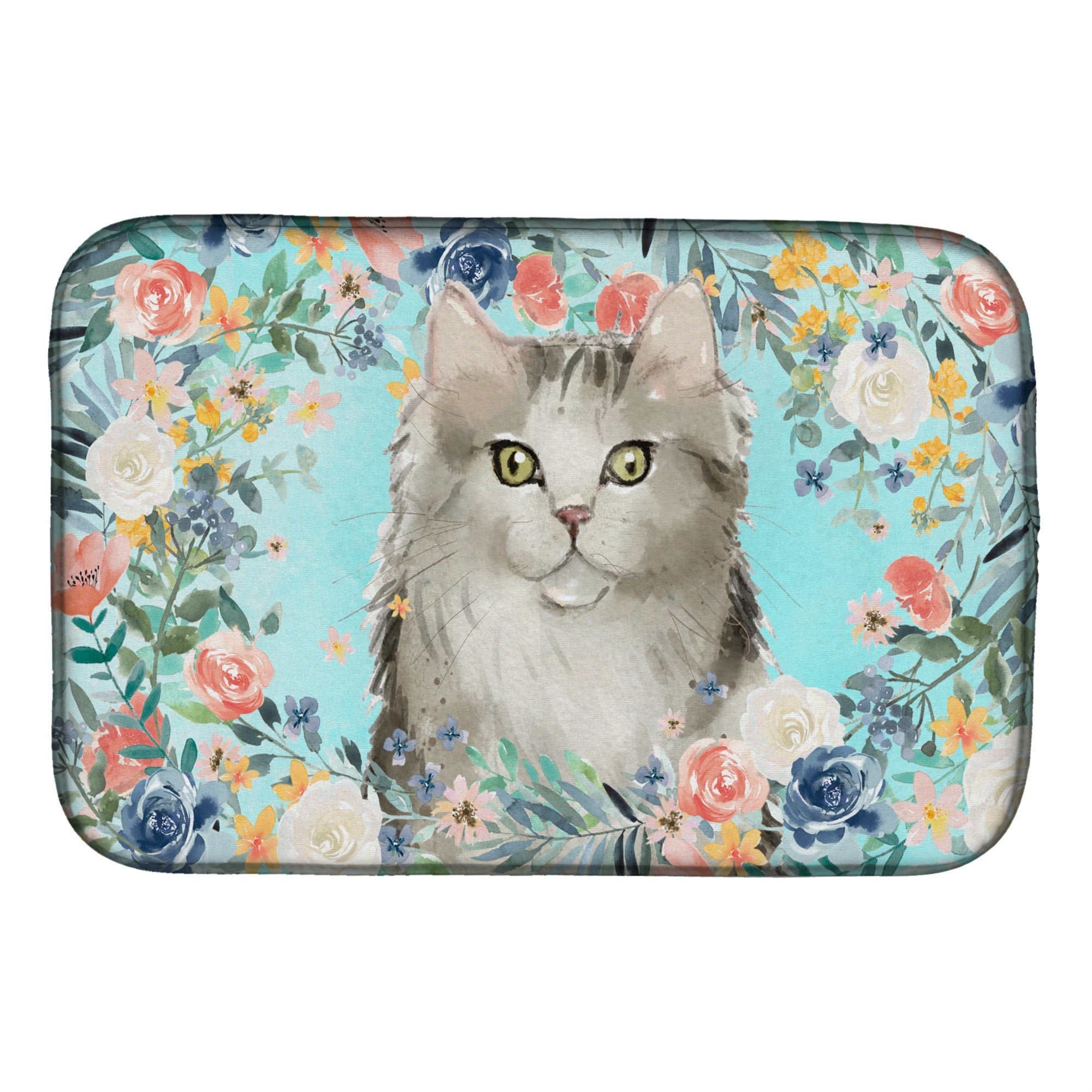 'Caroline'S Treasures Ck3395Ddm Ragamuffin Spring Flowers Dish-Drying-Mats, 14 X 21, Multicolor''