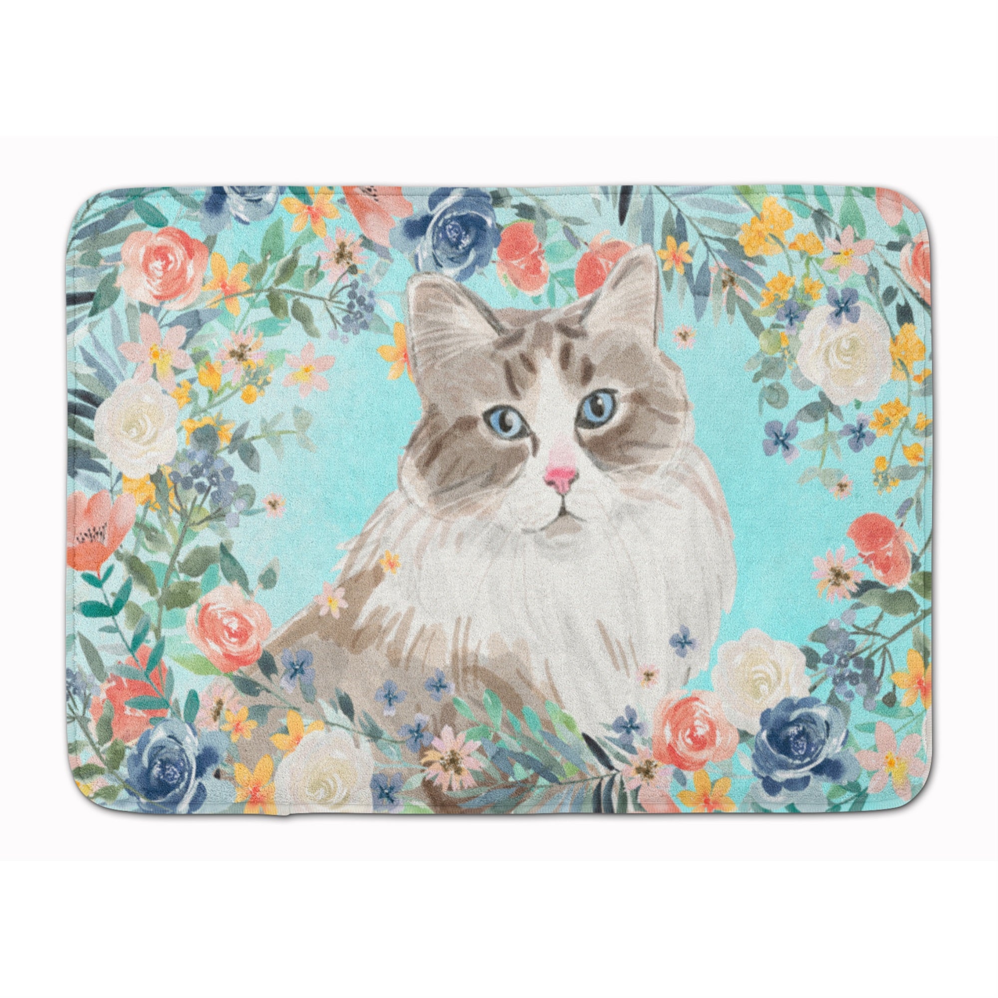 'Caroline'S Treasures Siberian Spring Flowers Machine Washable Memory Foam Mat Doormats, Multicolor''