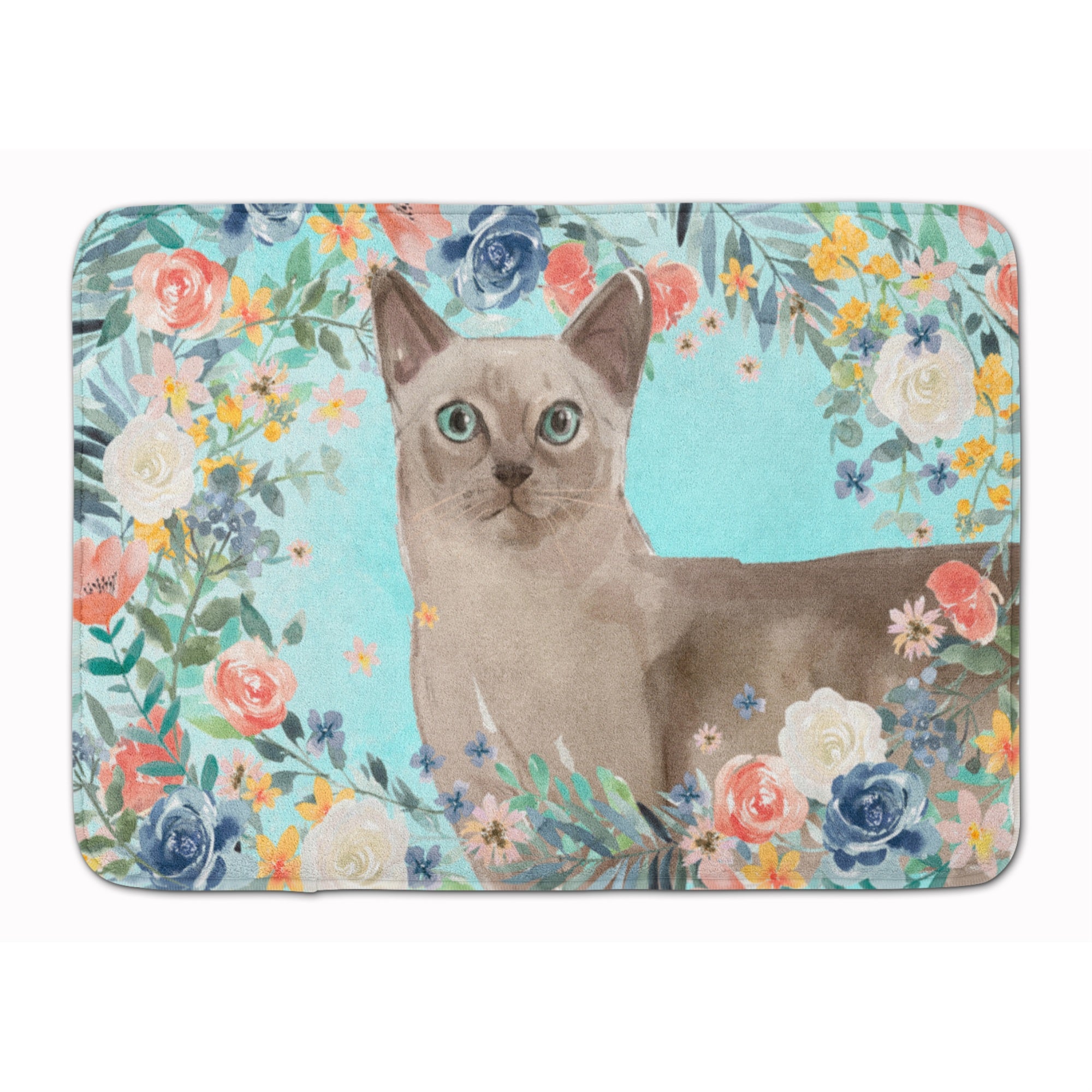 'Caroline'S Treasures Tonkinese Spring Flowers Machine Washable Memory Foam Mat Doormats, Multicolor''