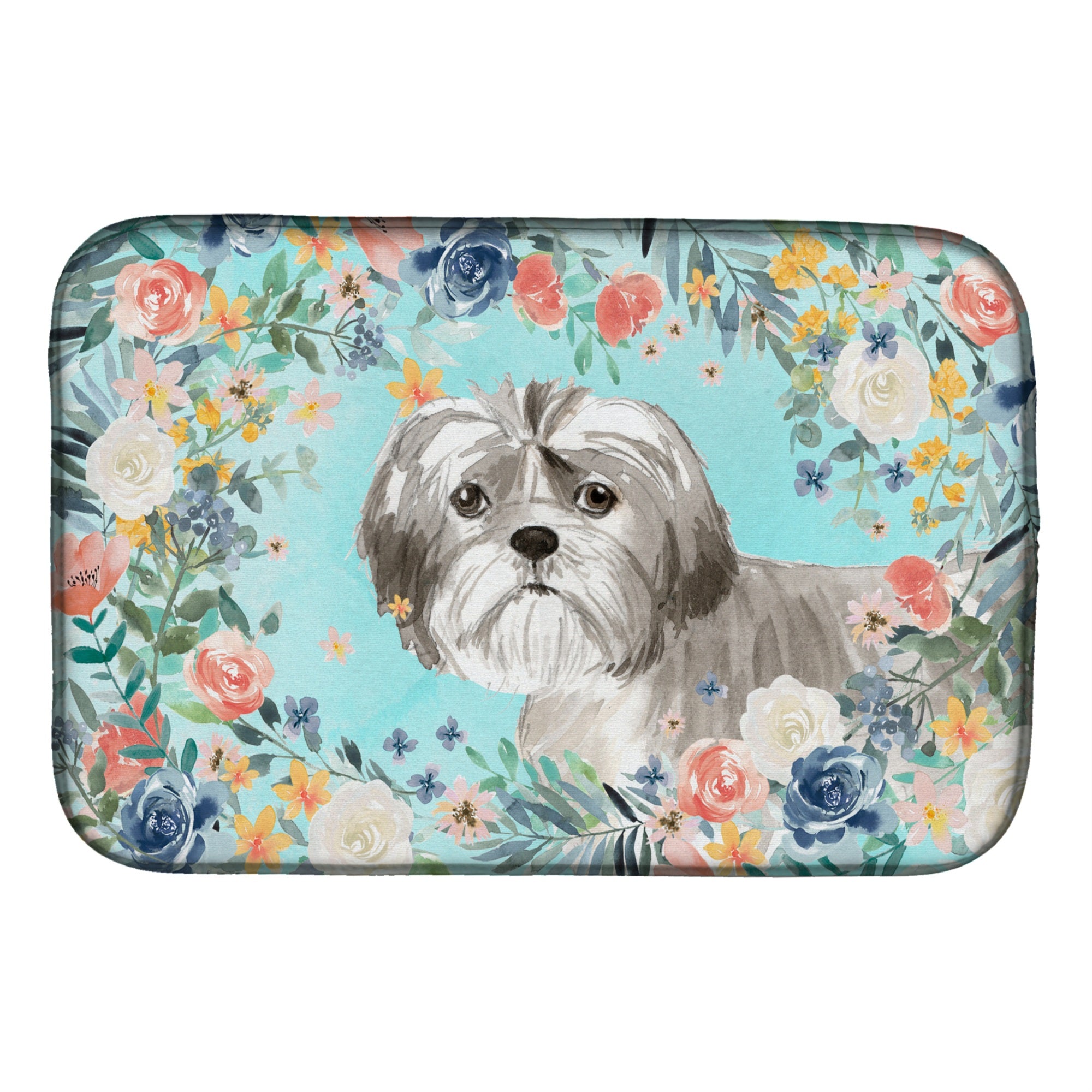 'Caroline'S Treasures Ck3409Ddm Shih Tzu Puppy Dish-Drying-Mats, 14 X 21, Multicolor''