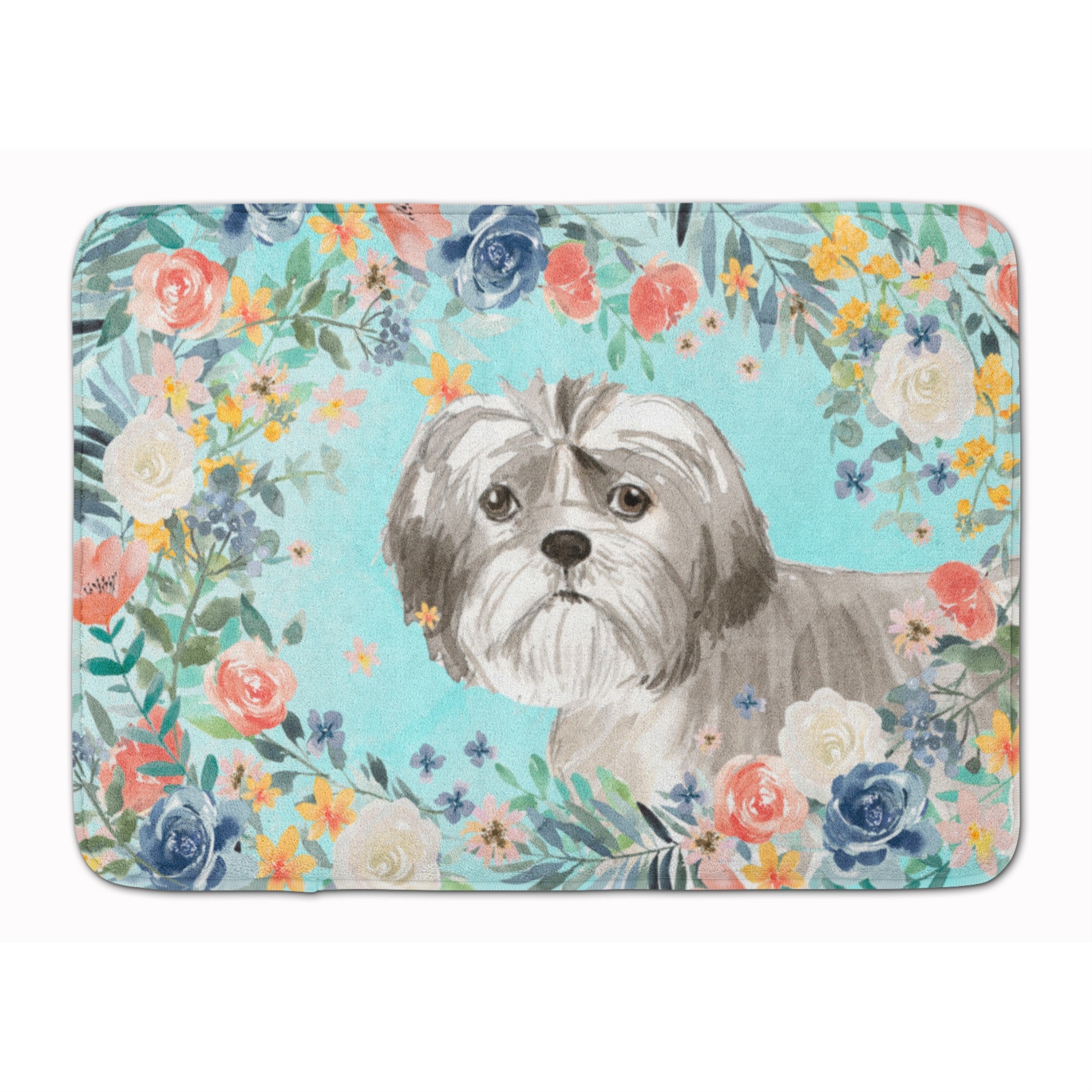'Caroline'S Treasures Shih Tzu Puppy Machine Washable Memory Foam Mat Doormats, Multicolor''