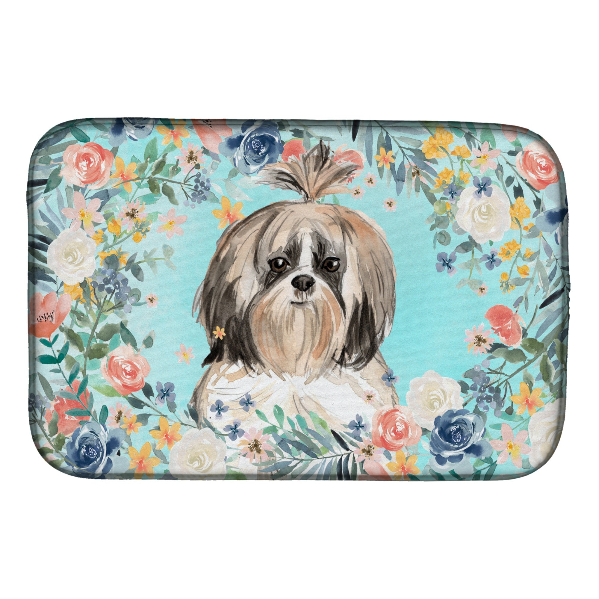 'Caroline'S Treasures Ck3410Ddm Shih Tzu Dish-Drying-Mats, 14 X 21, Multicolor''