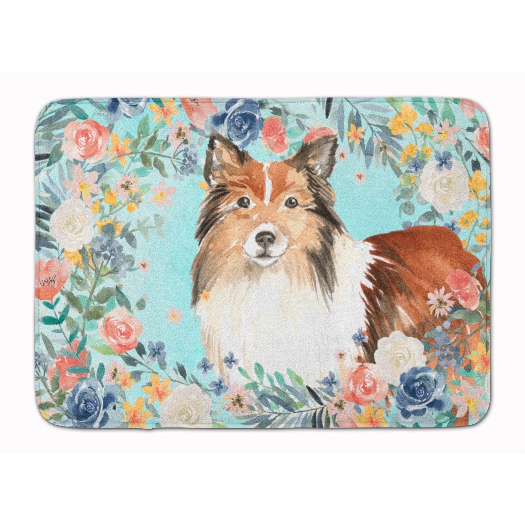 'Caroline'S Treasures Sheltie Machine Washable Memory Foam Mat Doormats, Multicolor''