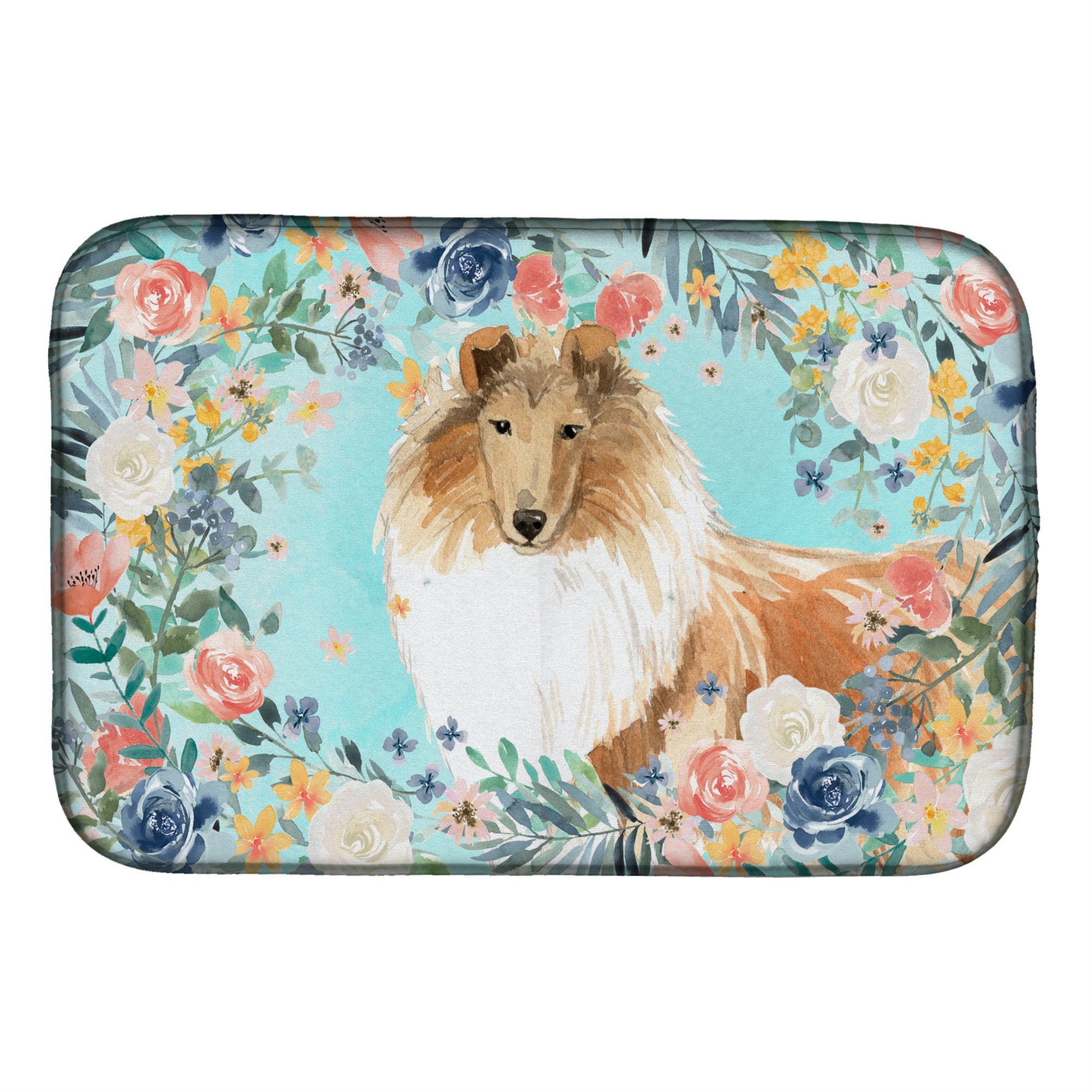 'Caroline'S Treasures Ck3414Ddm Collie Dish-Drying-Mats, 14 X 21, Multicolor''