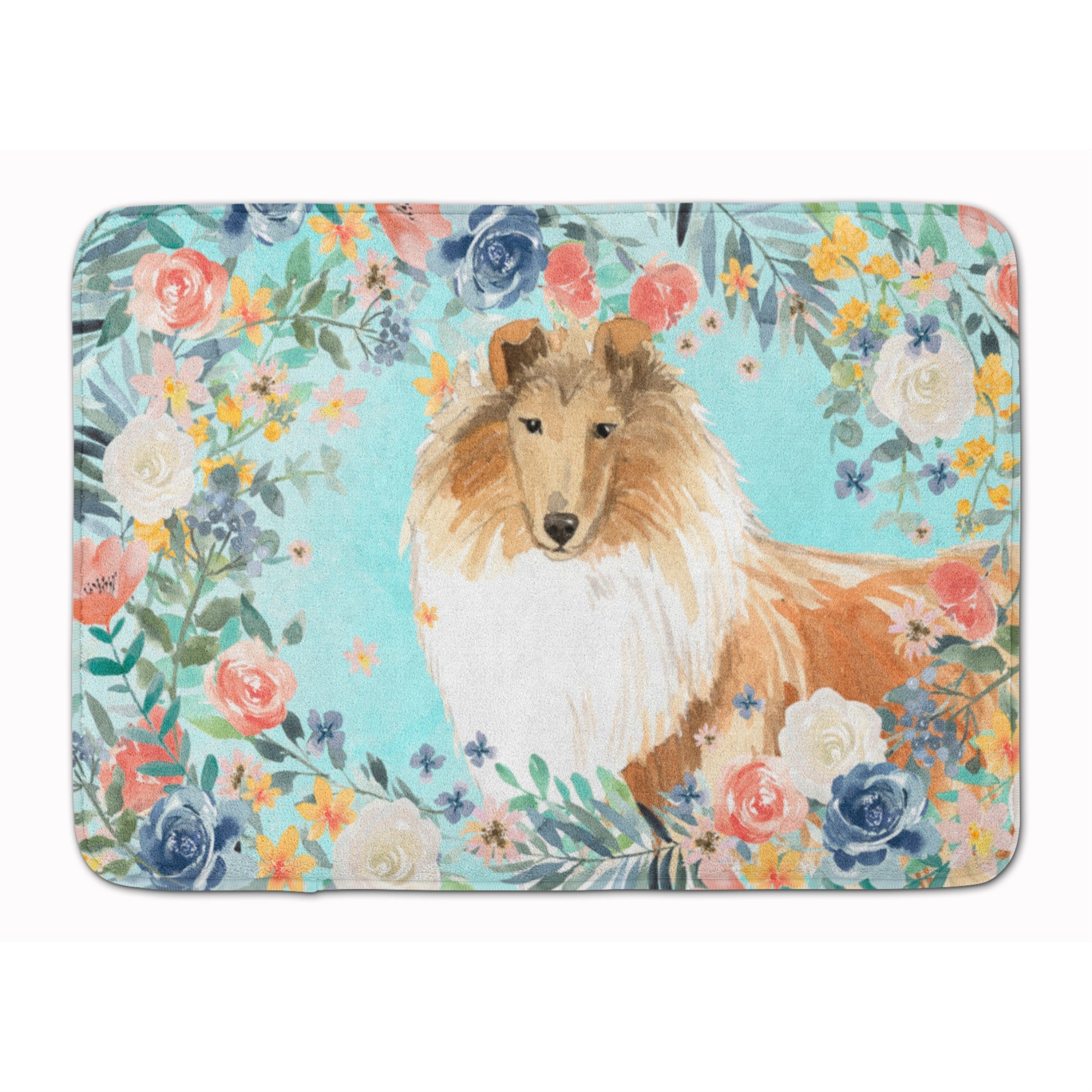 'Caroline'S Treasures Collie Machine Washable Memory Foam Mat Doormats, Multicolor''