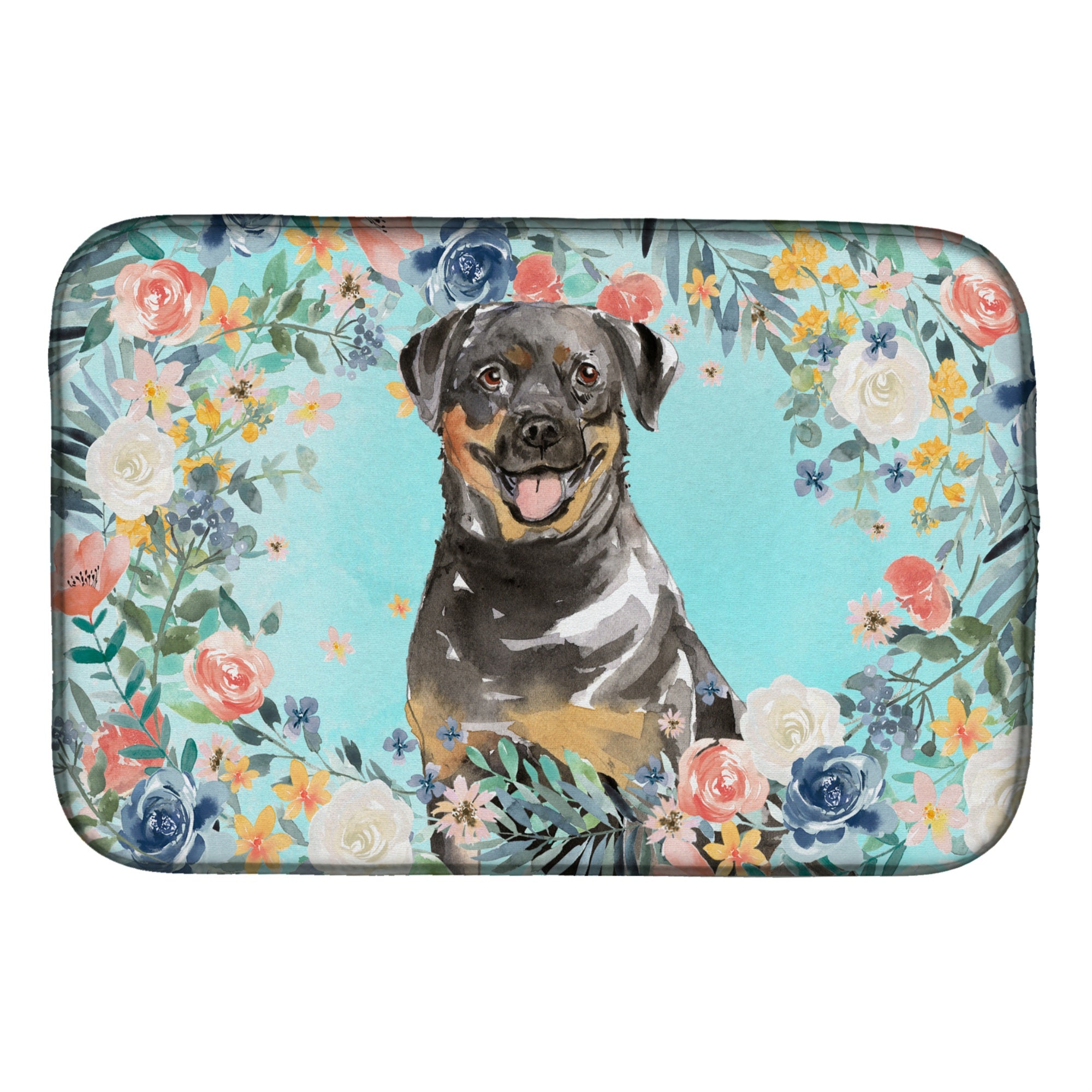 'Caroline'S Treasures Ck3415Ddm Rottweiler Dish-Drying-Mats, 14 X 21, Multicolor''