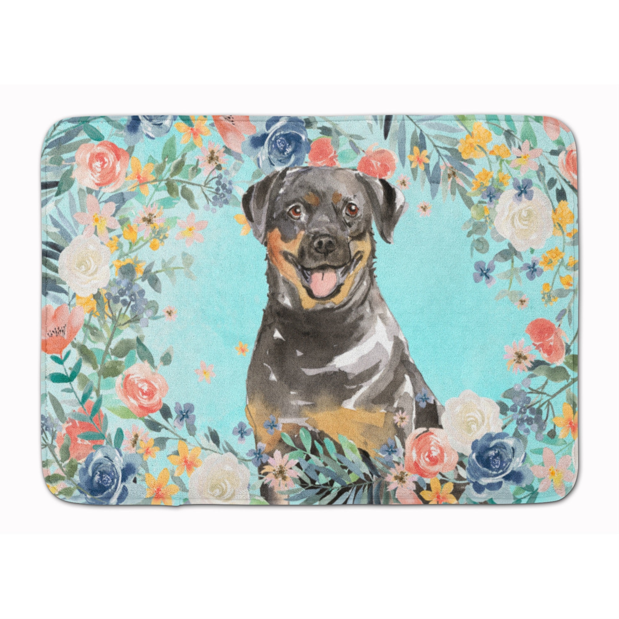 'Caroline'S Treasures Rottweiler Machine Washable Memory Foam Mat Doormats, Multicolor''