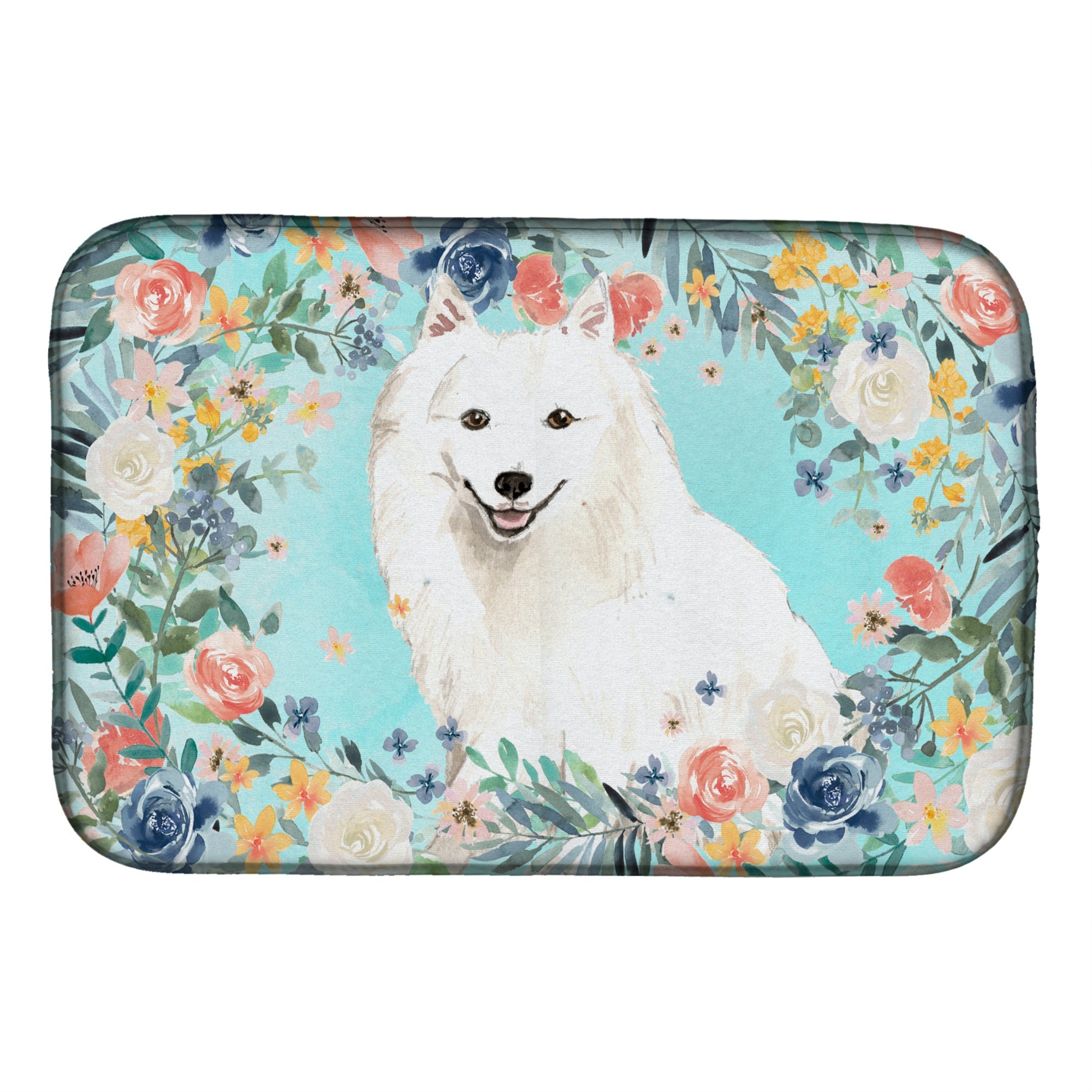 'Caroline'S Treasures Ck3422Ddm Japanese Spitz Dish-Drying-Mats, 14 X 21, Multicolor''