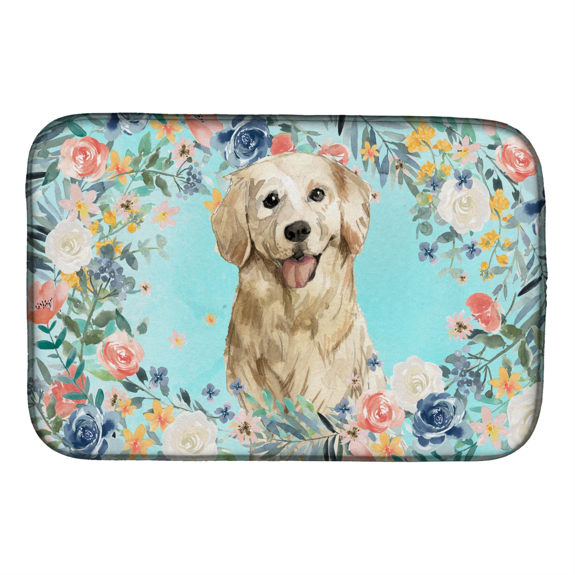 'Caroline'S Treasures Ck3425Ddm Golden Retriever Dish-Drying-Mats, 14 X 21, Multicolor''