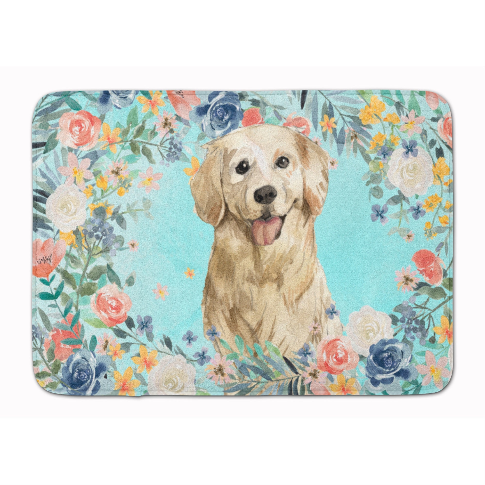 'Caroline'S Treasures Golden Retriever Machine Washable Memory Foam Mat Doormats, Multicolor''