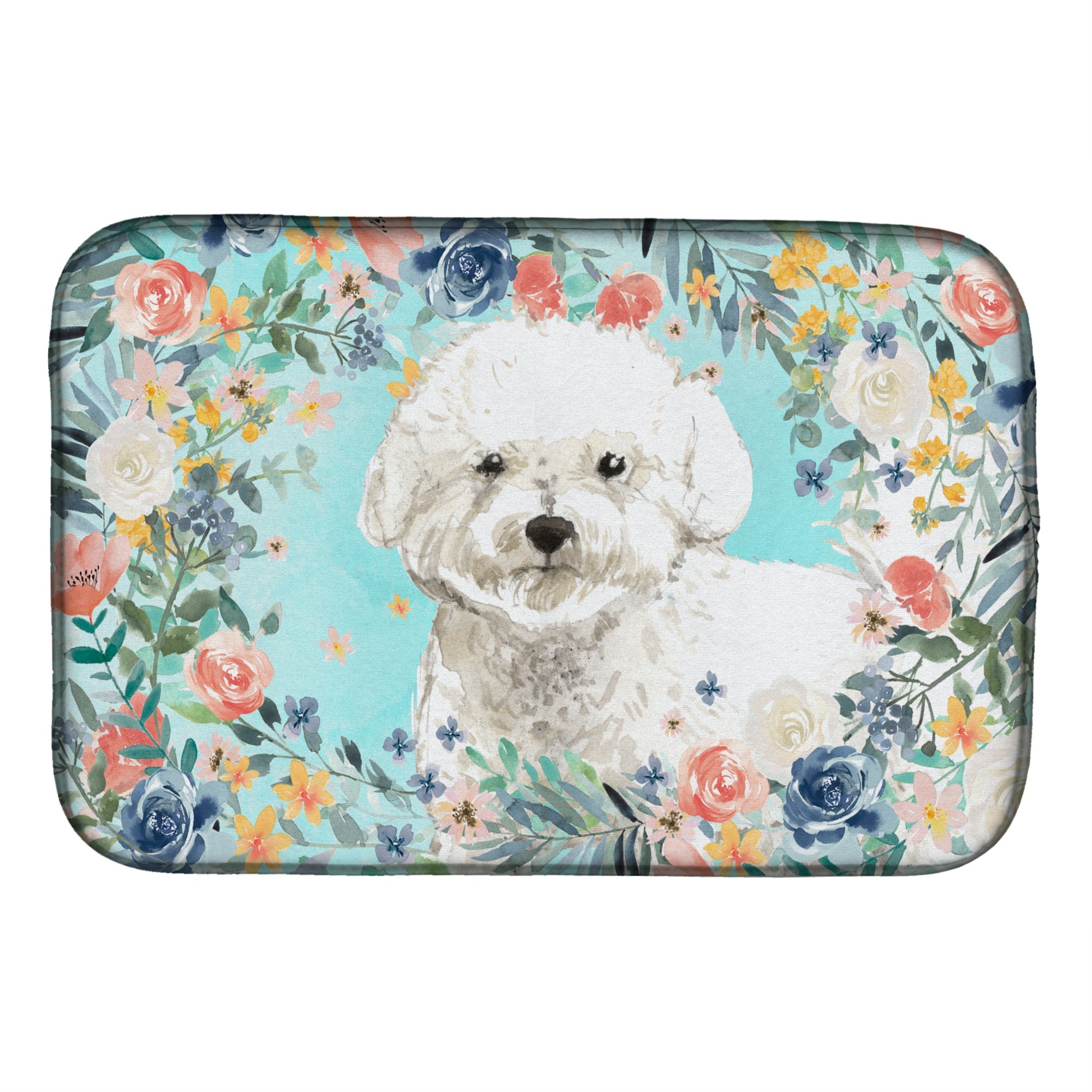 'Caroline'S Treasures Ck3435Ddm Bichon Frise Dish-Drying-Mats, 14 X 21, Multicolor''