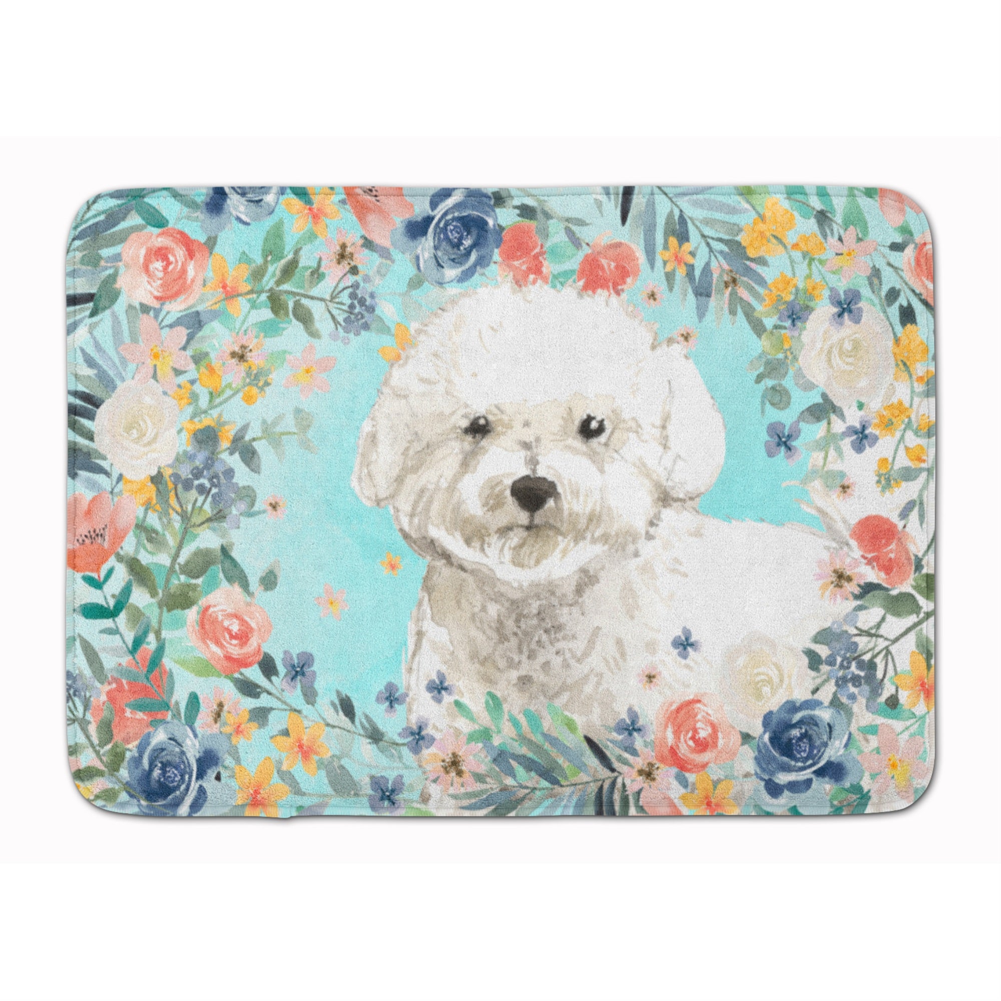 'Caroline'S Treasures Bichon Frise Machine Washable Memory Foam Mat Doormats, Multicolor''