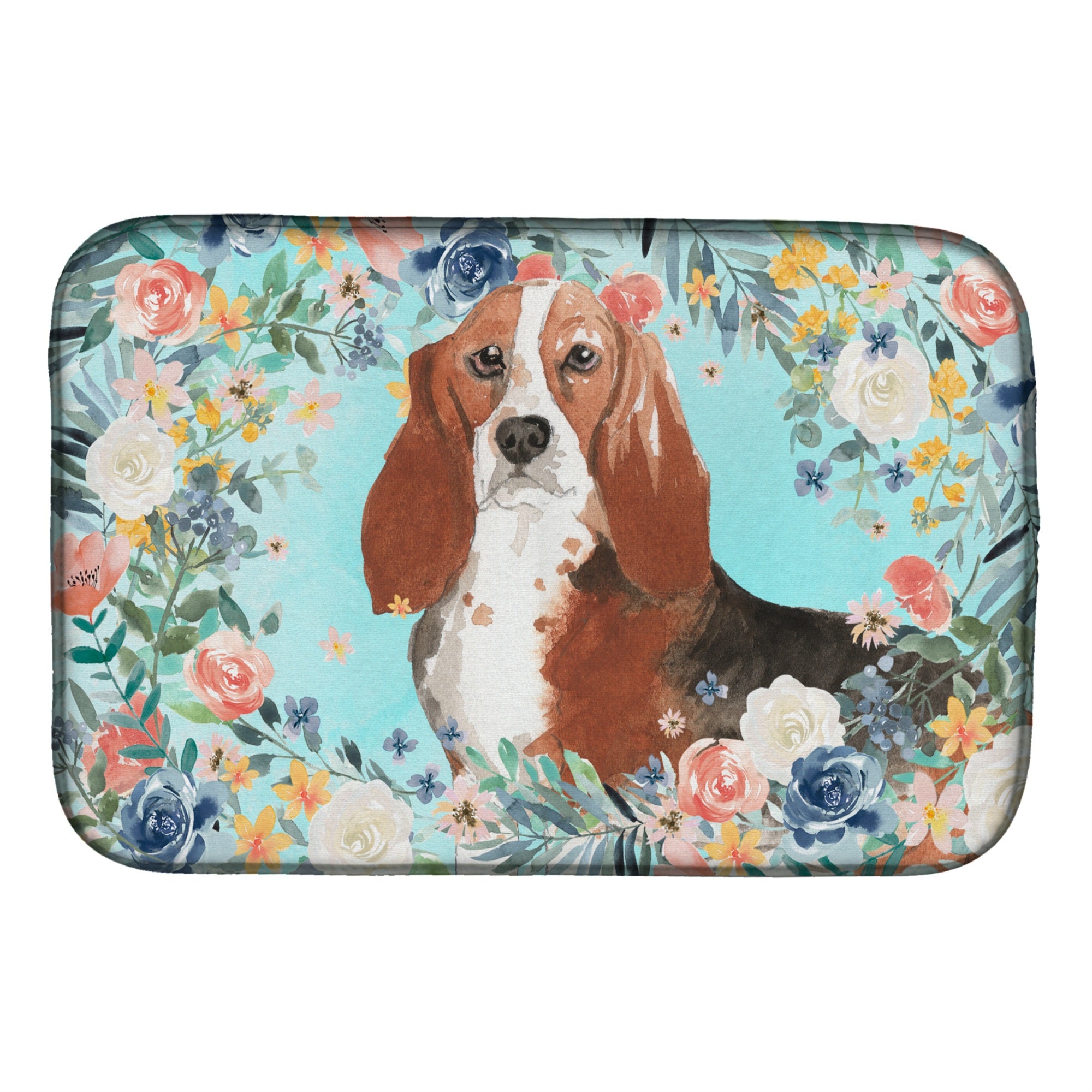 'Caroline'S Treasures Ck3437Ddm Basset Hound Dish-Drying-Mats, 14 X 21, Multicolor''