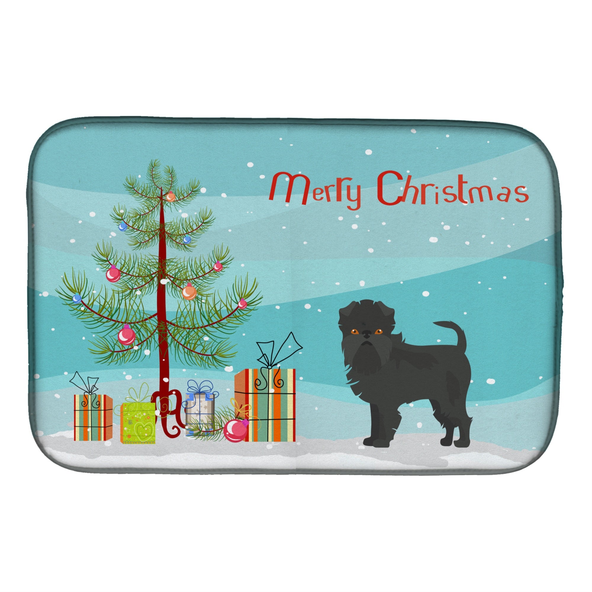 'Caroline'S Treasures Ck3440Ddm Affenpinscher Christmas Tree Dish-Drying-Mats, 14 X 21, Multicolor''