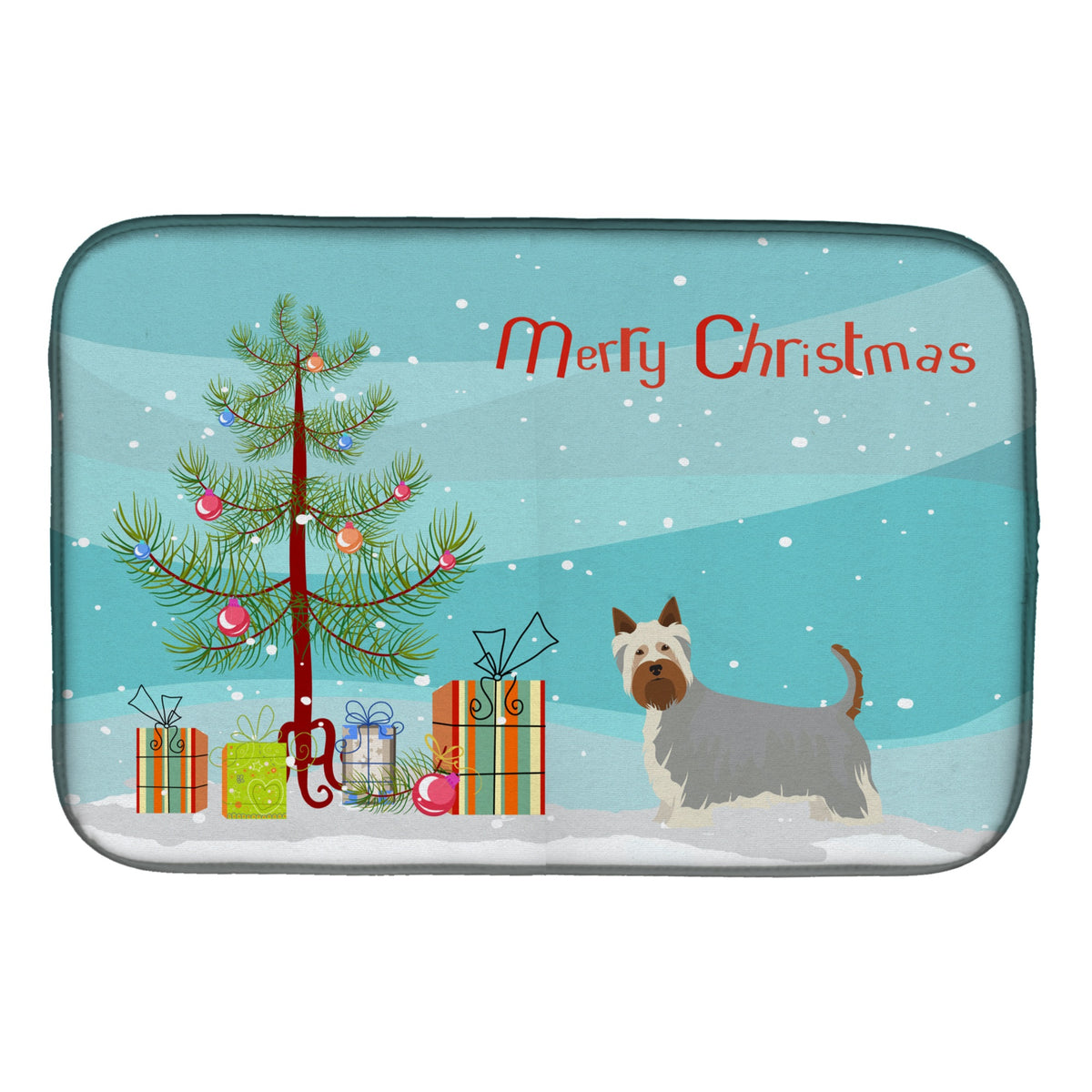 'Caroline'S Treasures Australian Silky Terrier Christmas Dish-Drying-Mats, 14 X 21, Multicolor''
