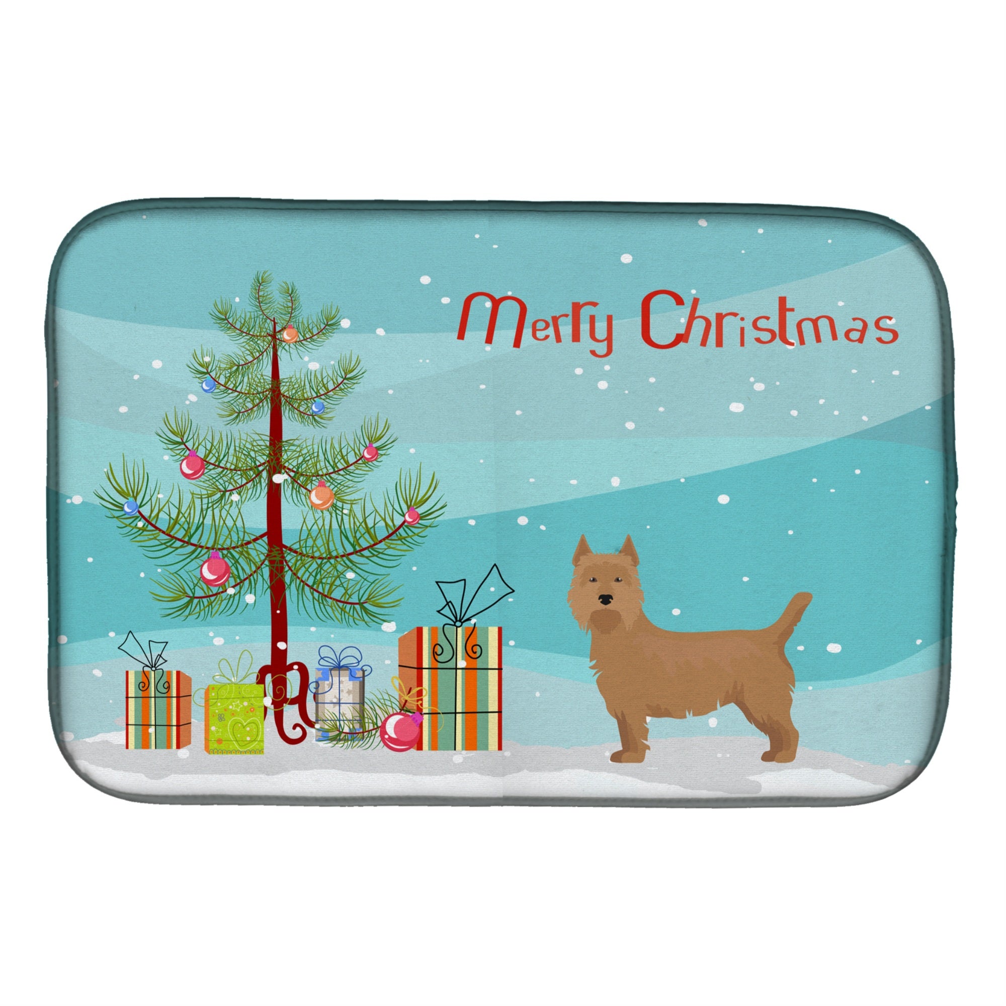 'Caroline'S Treasures Ck3444Ddm Airedale Terrier Christmas Tree Dish-Drying-Mats, 14 X 21, Multicolor''