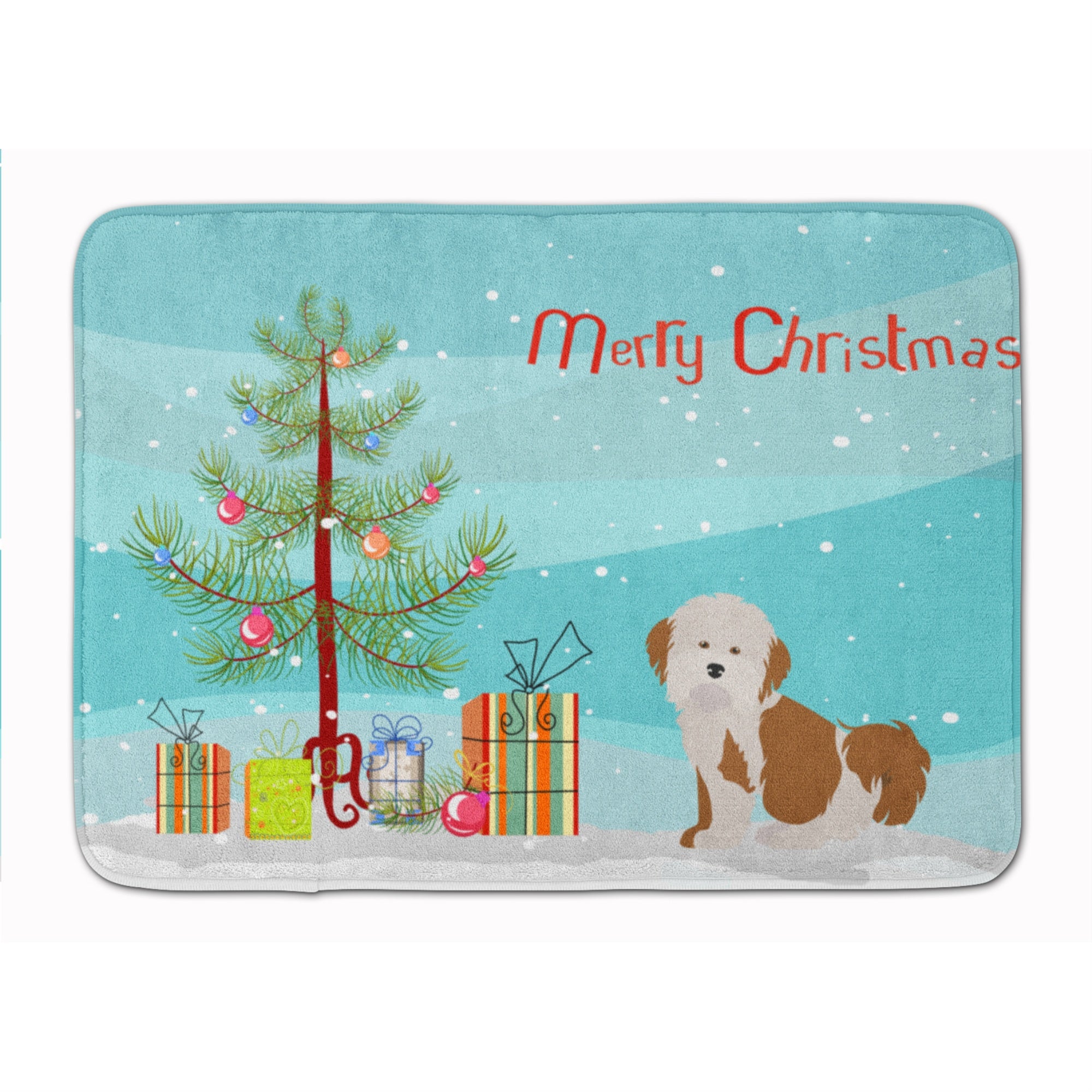'Caroline'S Treasures Havanese Christmas Tree Machine Washable Memory Foam Mat Doormats, Multicolor''