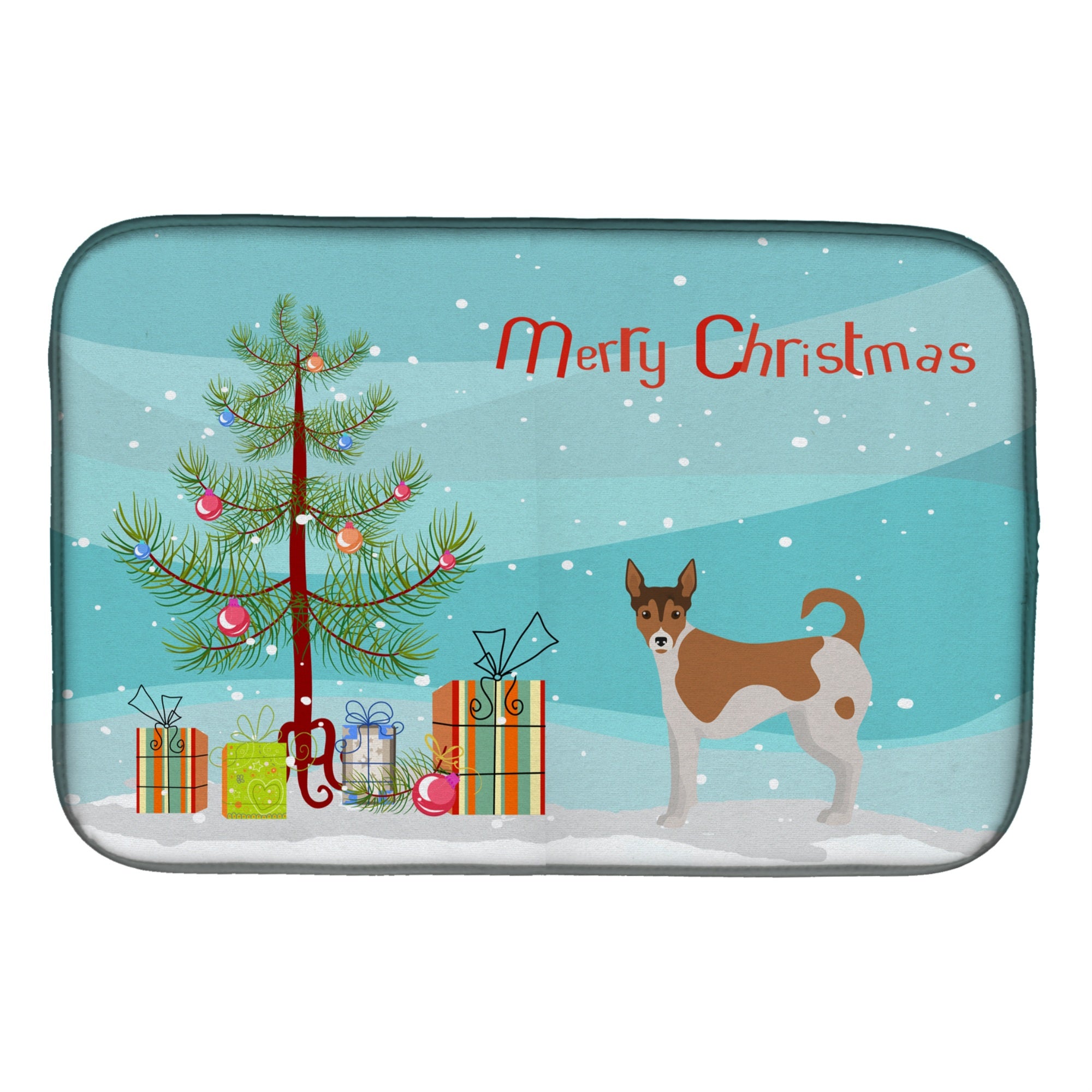 'Caroline'S Treasures Ck3487Ddm Tenterfield Terrier Christmas Tree Dish-Drying-Mats, 14 X 21, Multicolor''