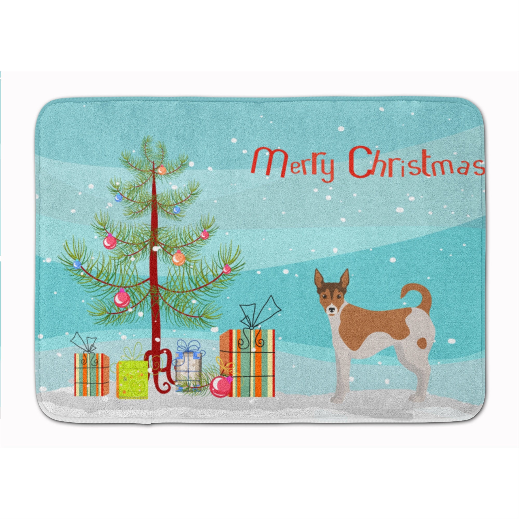 'Caroline'S Treasures Tenterfield Terrier Christmas Tree Machine Washable Memory Foam Mat Doormats, Multicolor''