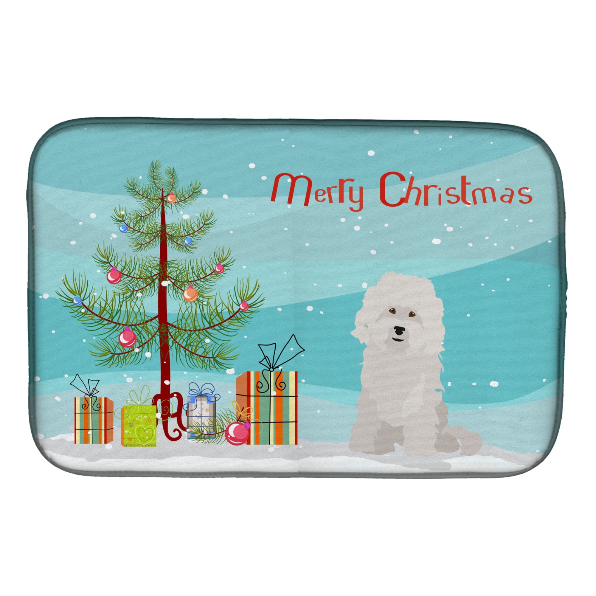 'Caroline'S Treasures Ck3492Ddm Bolognese Christmas Tree Dish-Drying-Mats, 14 X 21, Multicolor''