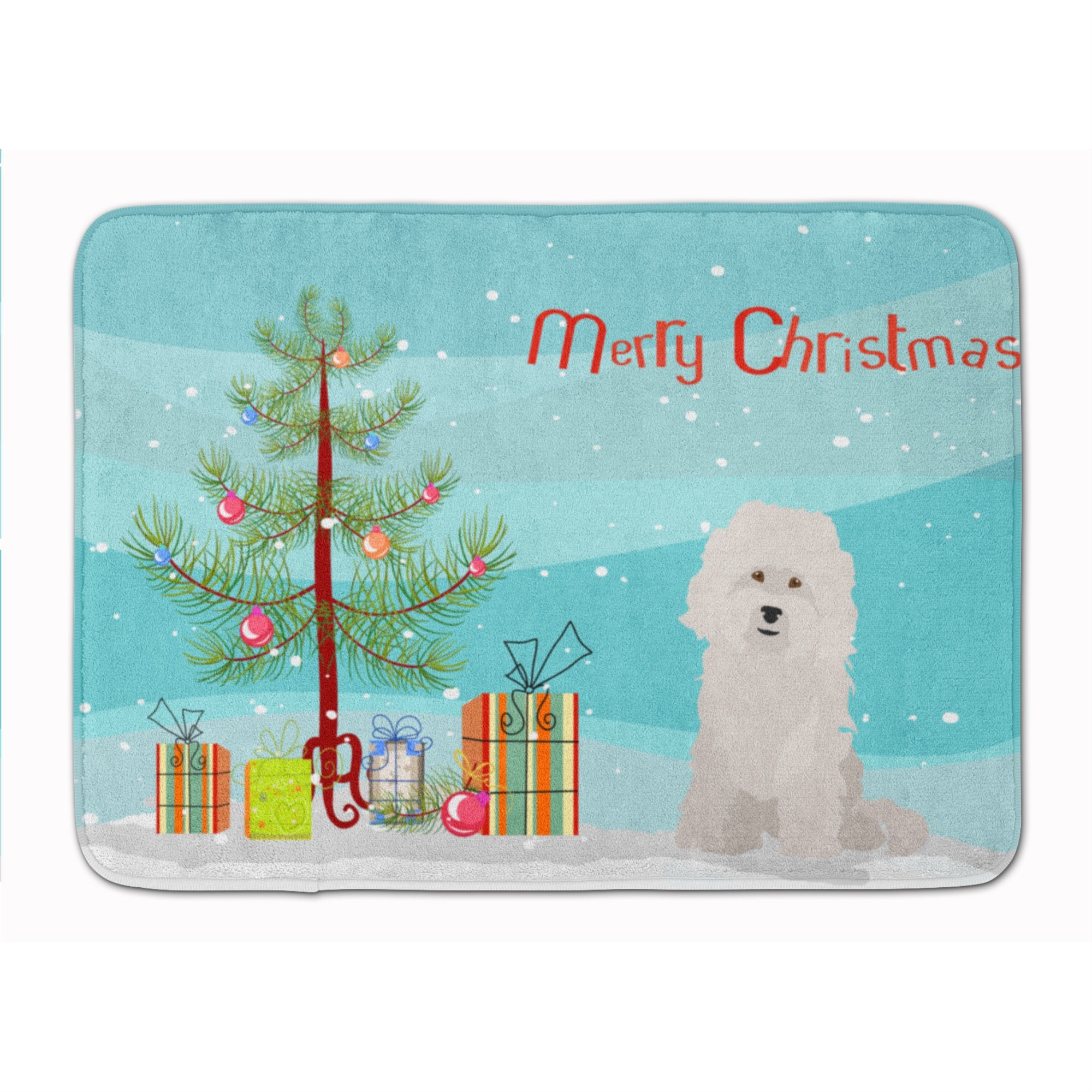 'Caroline'S Treasures Bolognese Christmas Tree Machine Washable Memory Foam Mat Doormats, Multicolor''