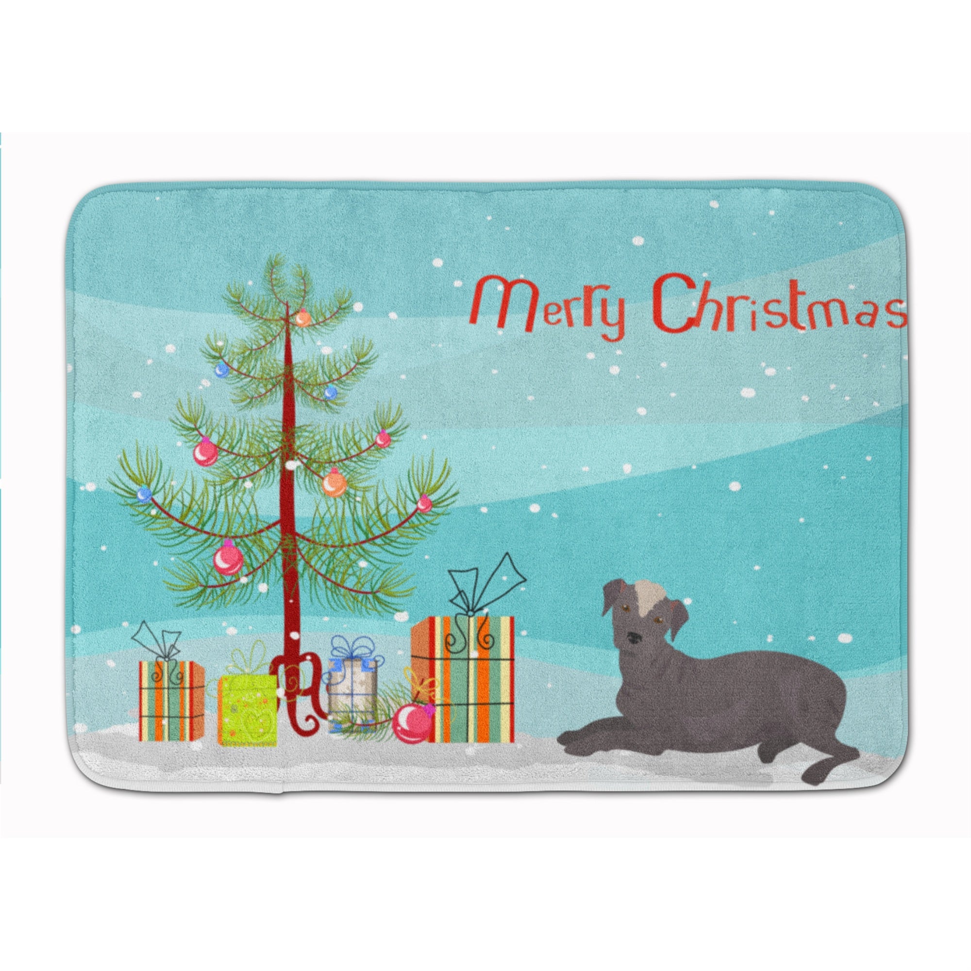 'Caroline'S Treasures Ecuadorian Hairless Dog Christmas Tree Machine Washable Memory Foam Mat Doormats, Multicolor''