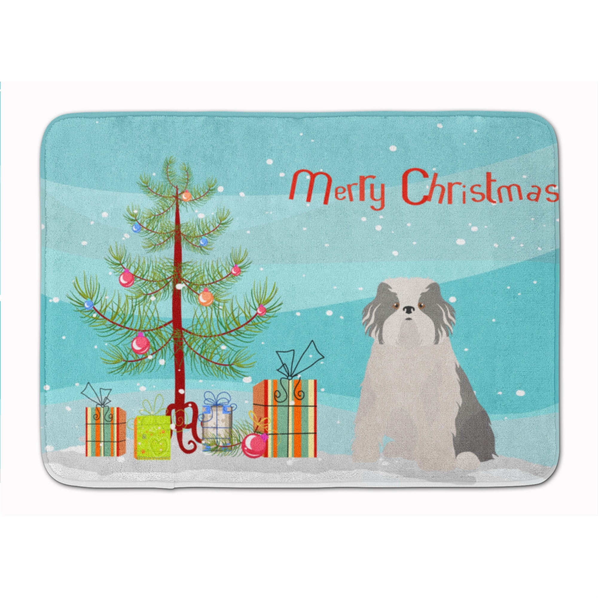 'Caroline'S Treasures Odis Odessa Domestic Ideal Dog Christmas Tree Machine Washable Memory Foam Mat Doormats, Multicolor''