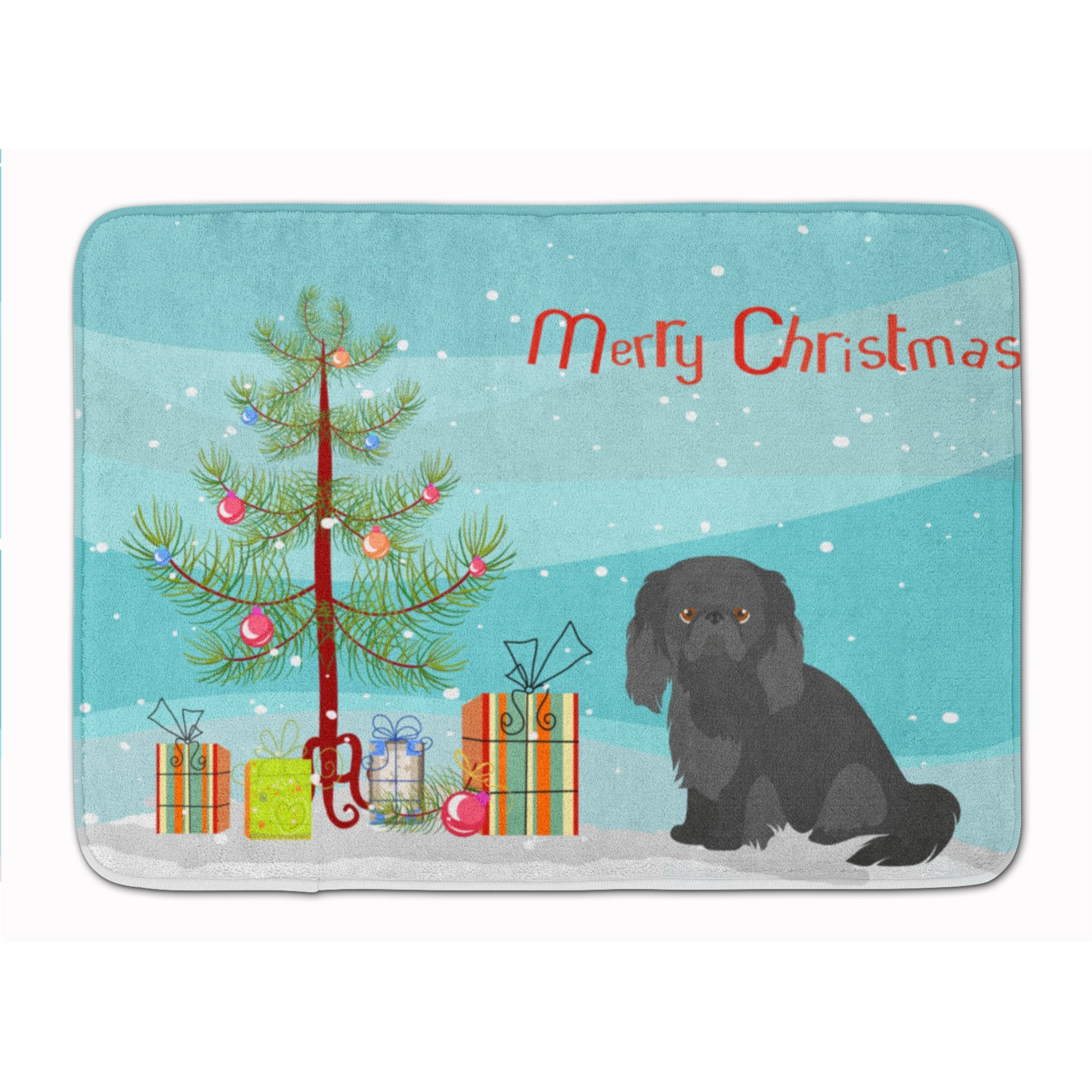 'Caroline'S Treasures Pekingese Christmas Tree Machine Washable Memory Foam Mat Doormats, Multicolor''