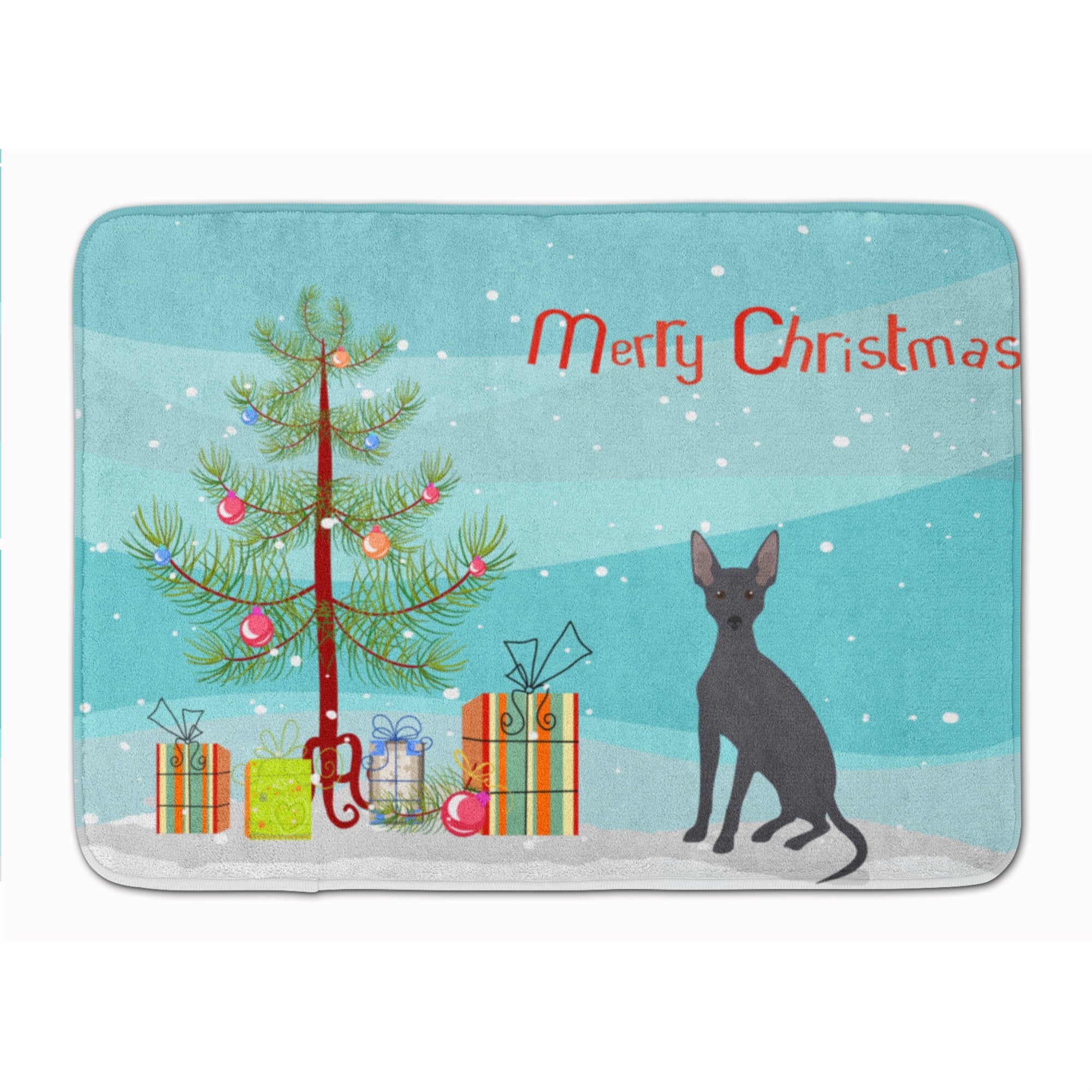 'Caroline'S Treasures Peruvian Hairless Dog Christmas Tree Machine Washable Memory Foam Mat Doormats, Multicolor''