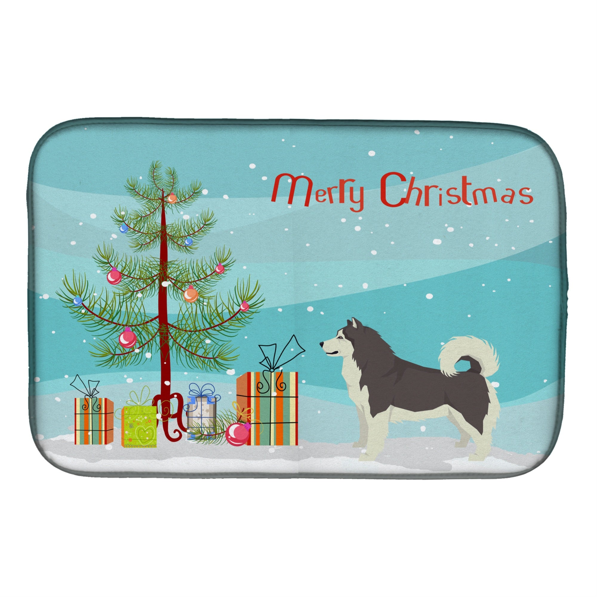 'Caroline'S Treasures Ck3513Ddm Alaskan Malamute Christmas Tree Dish-Drying-Mats, 14 X 21, Multicolor''