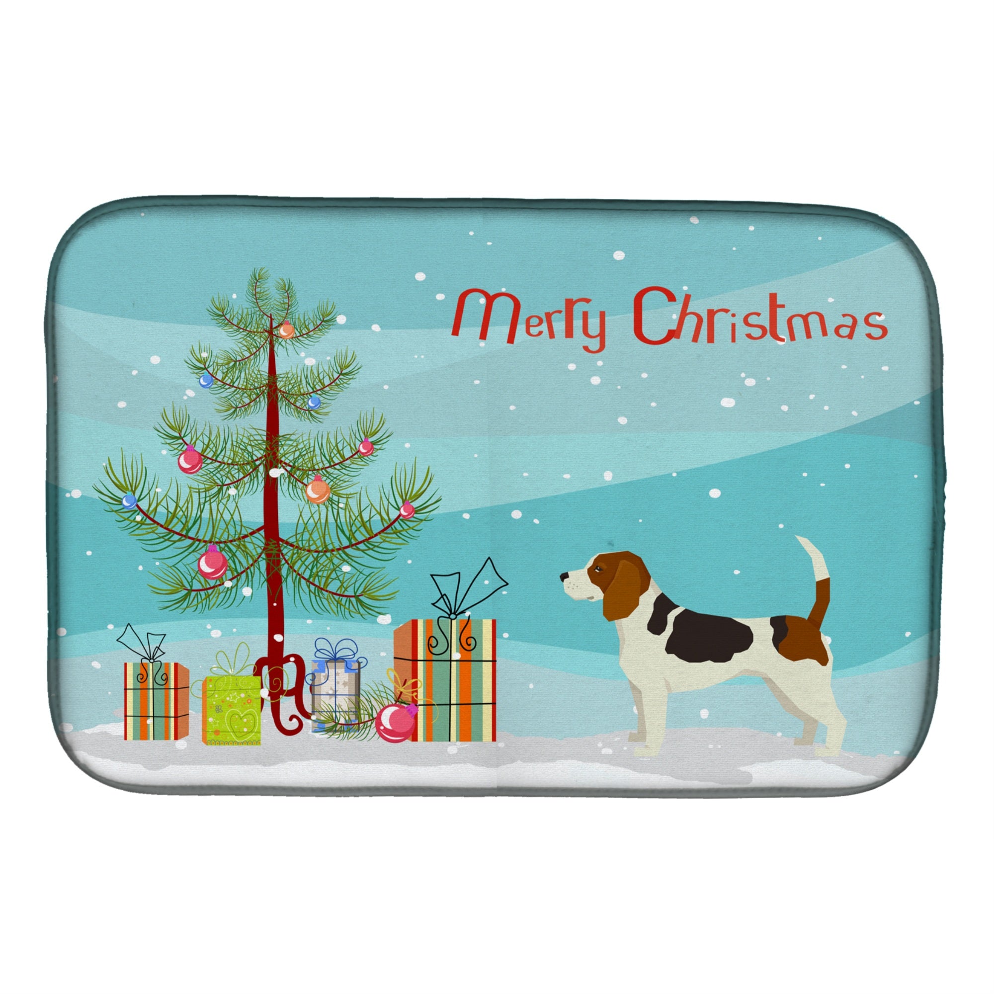 'Caroline'S Treasures Ck3519Ddm Beagle Christmas Tree Dish-Drying-Mats, 14 X 21, Multicolor''