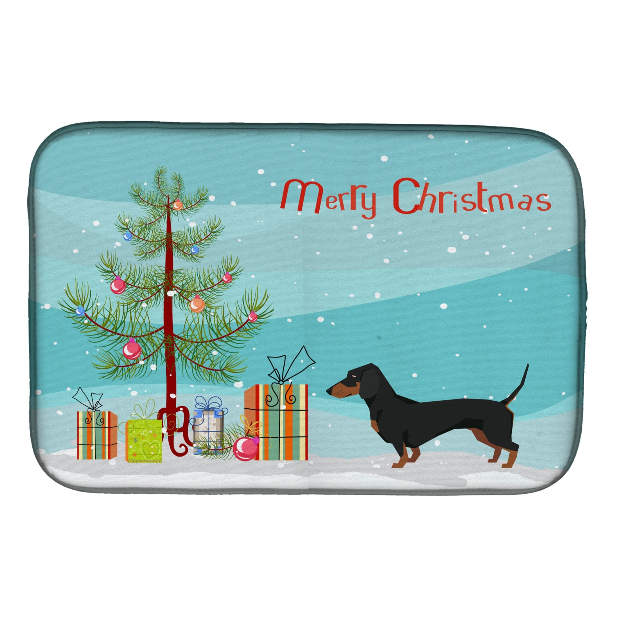'Caroline'S Treasures Ck3533Ddm Dachshund Christmas Tree Dish-Drying-Mats, 14 X 21, Multicolor''