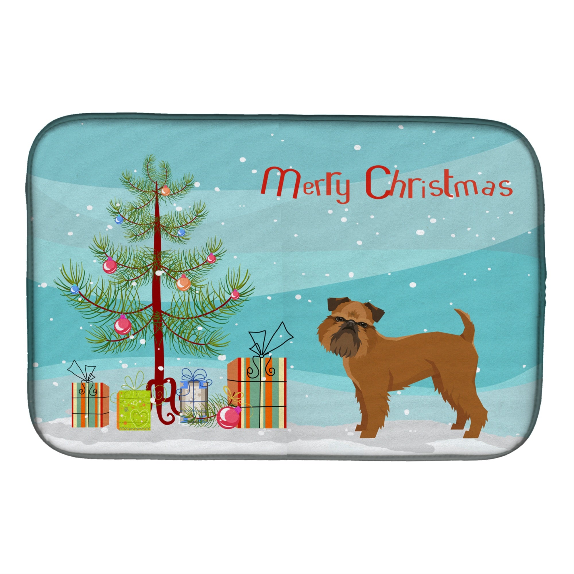 'Caroline'S Treasures Ck3544Ddm Brussels Griffon Christmas Tree Dish-Drying-Mats, 14 X 21, Multicolor''