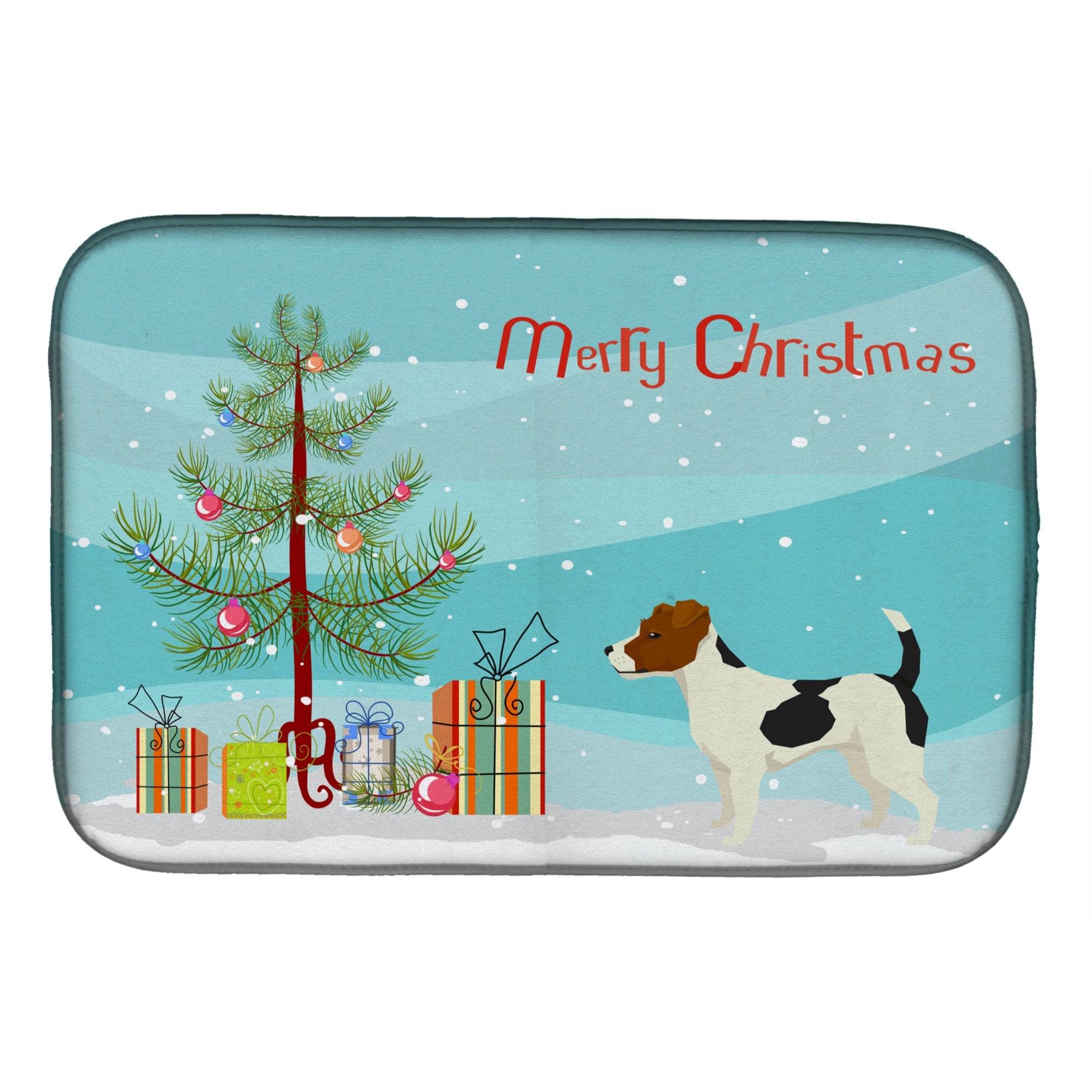'Caroline'S Treasures Ck3547Ddm Jack Russell Terrier Christmas Tree Dish-Drying-Mats, 14 X 21, Multicolor''