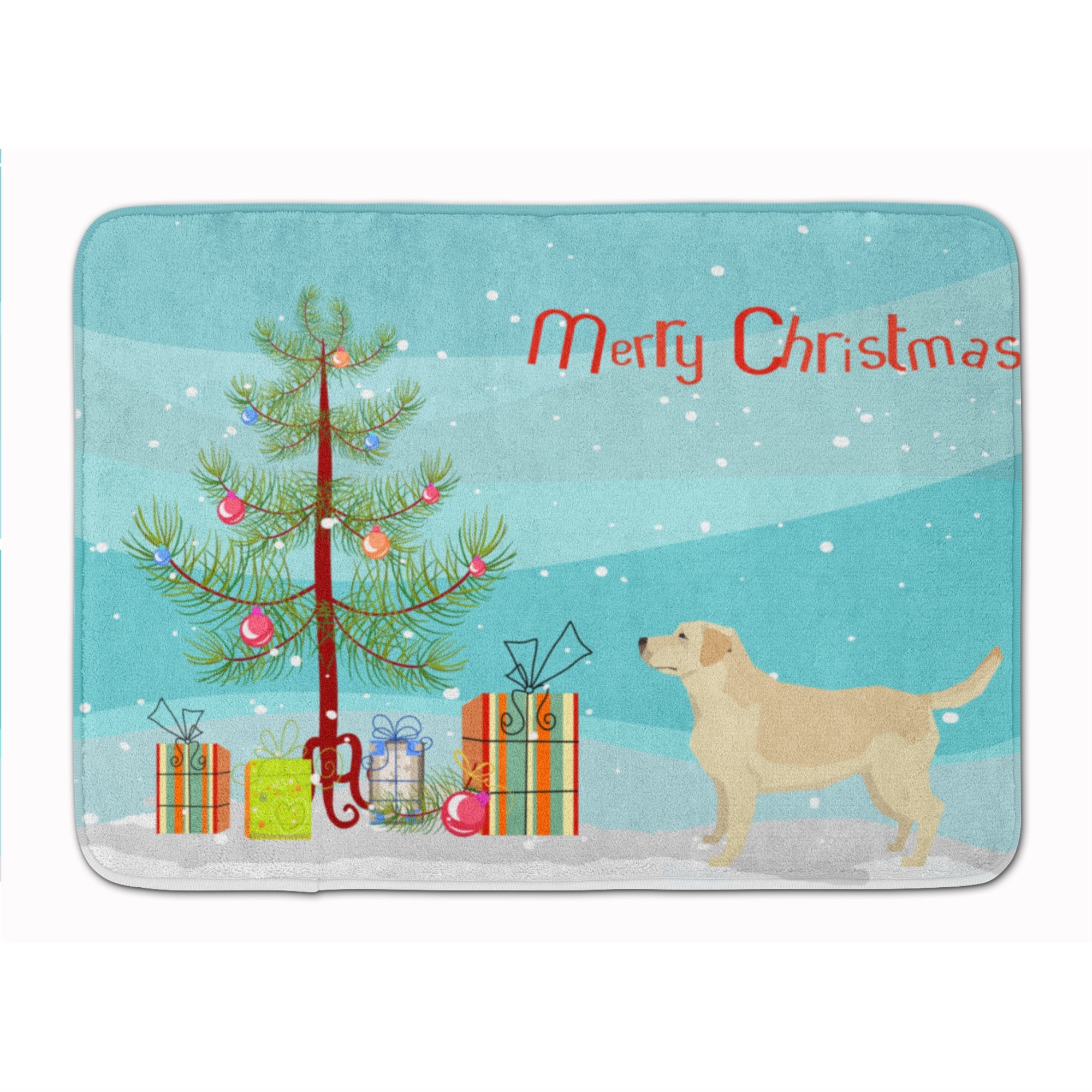 'Caroline'S Treasures Labrador Retriever Christmas Tree Machine Washable Memory Foam Mat Doormats, Multicolor''