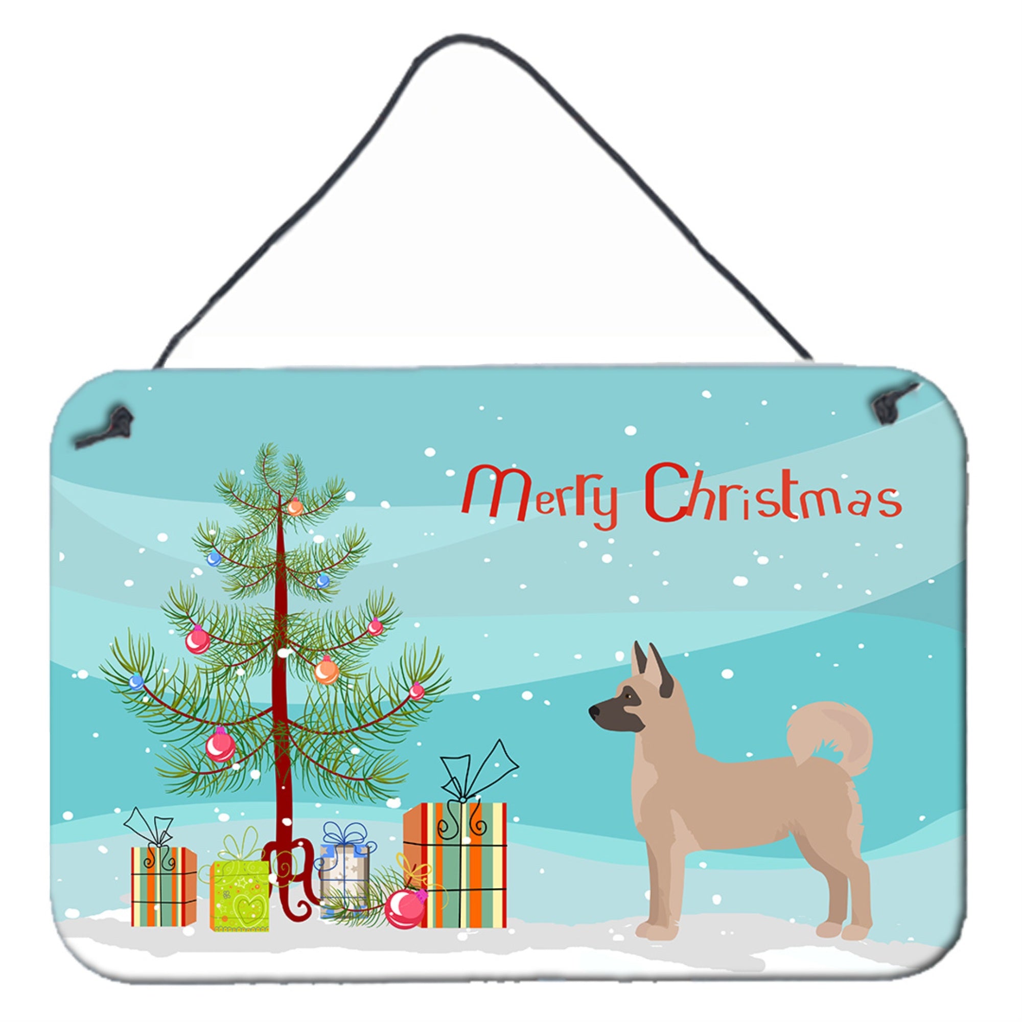 'Caroline'S Treasures Akita Shepherd Christmas Tree Door Hanging Prints Wall-Decor, Multicolor''