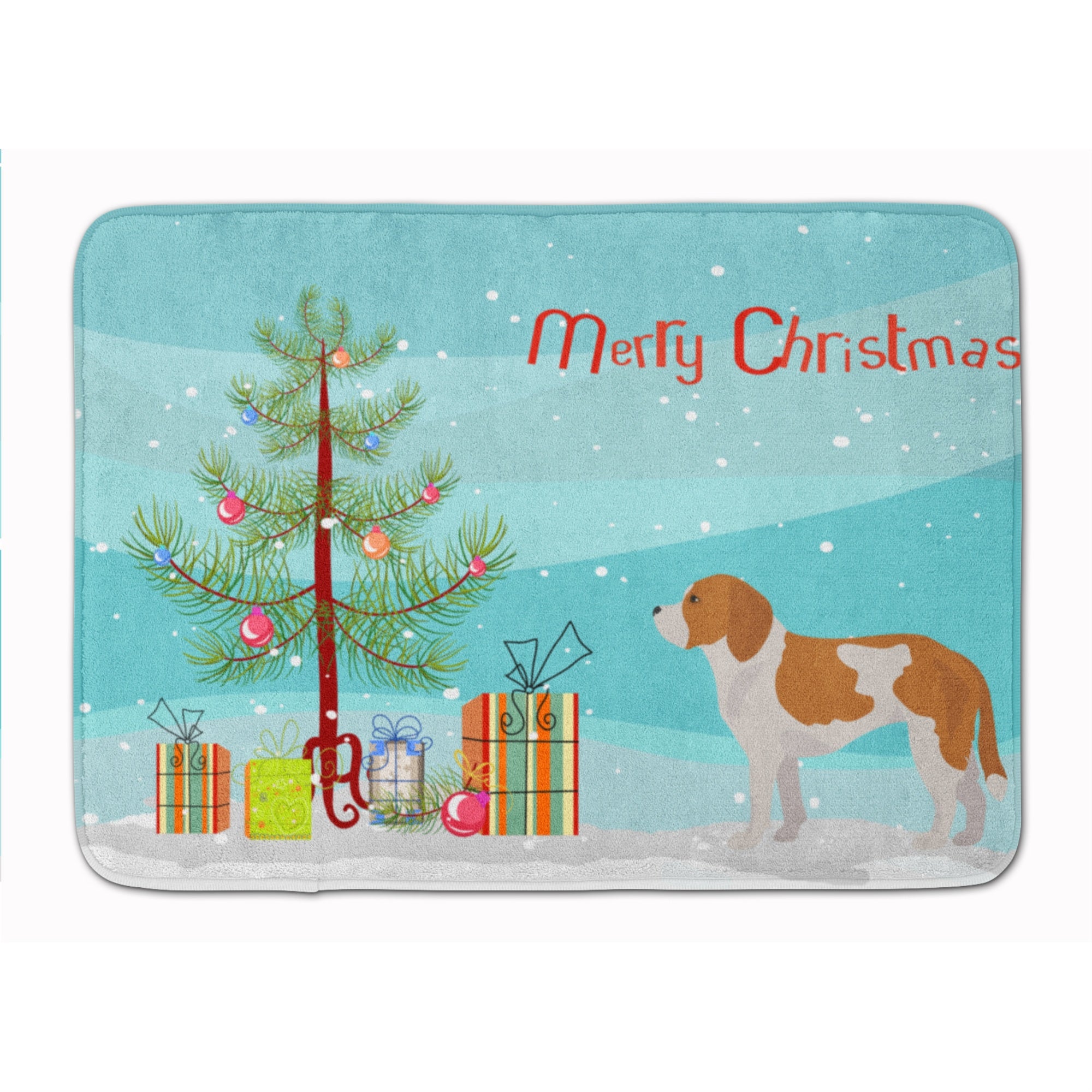 'Caroline'S Treasures Beaglier #1 Christmas Tree Machine Washable Memory Foam Mat Doormats, Multicolor''