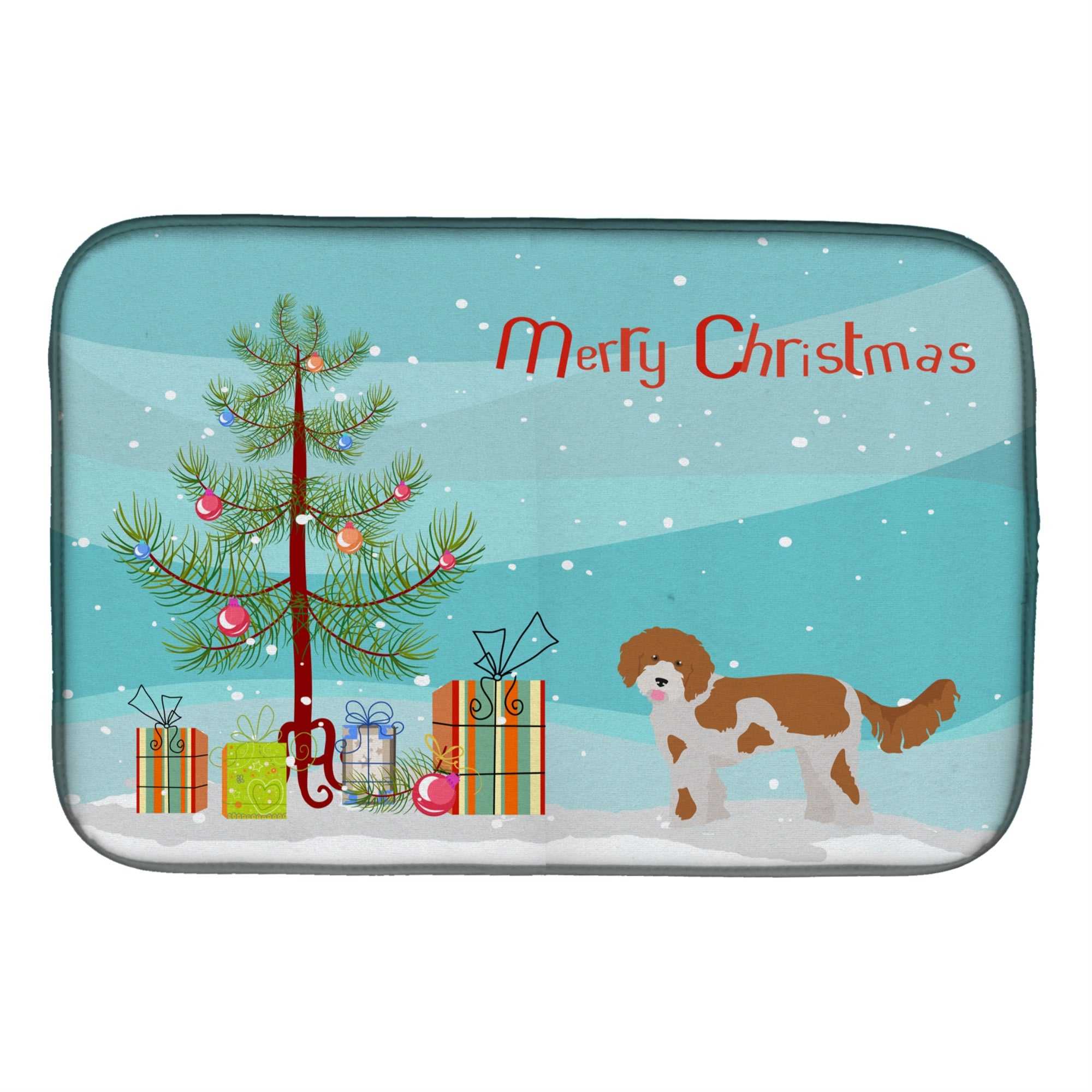 'Caroline'S Treasures Ck3812Ddm Cavapoo Christmas Tree Dish-Drying-Mats, 14 X 21, Multicolor''