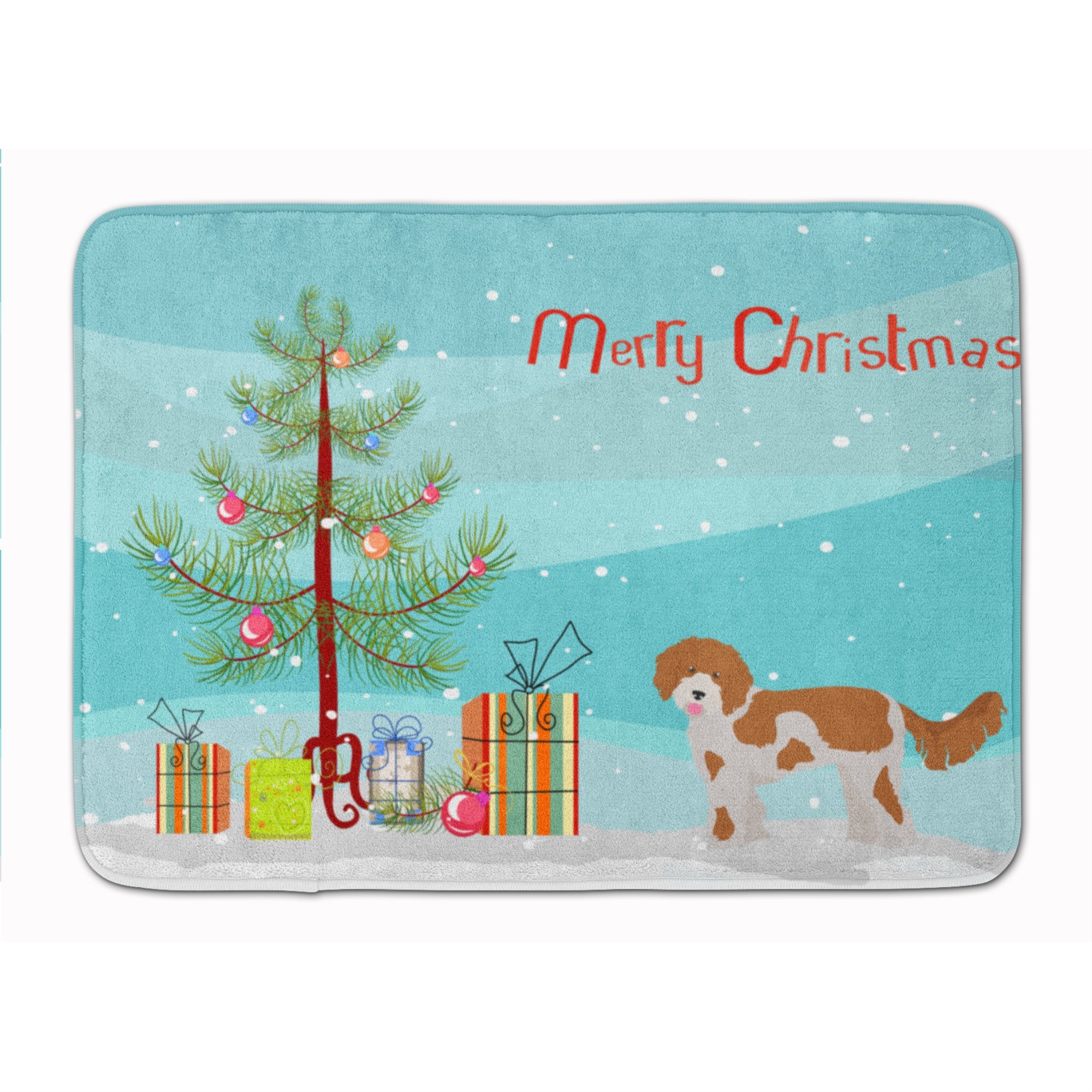 'Caroline'S Treasures Cavapoo Christmas Tree Machine Washable Memory Foam Mat Doormats, Multicolor''