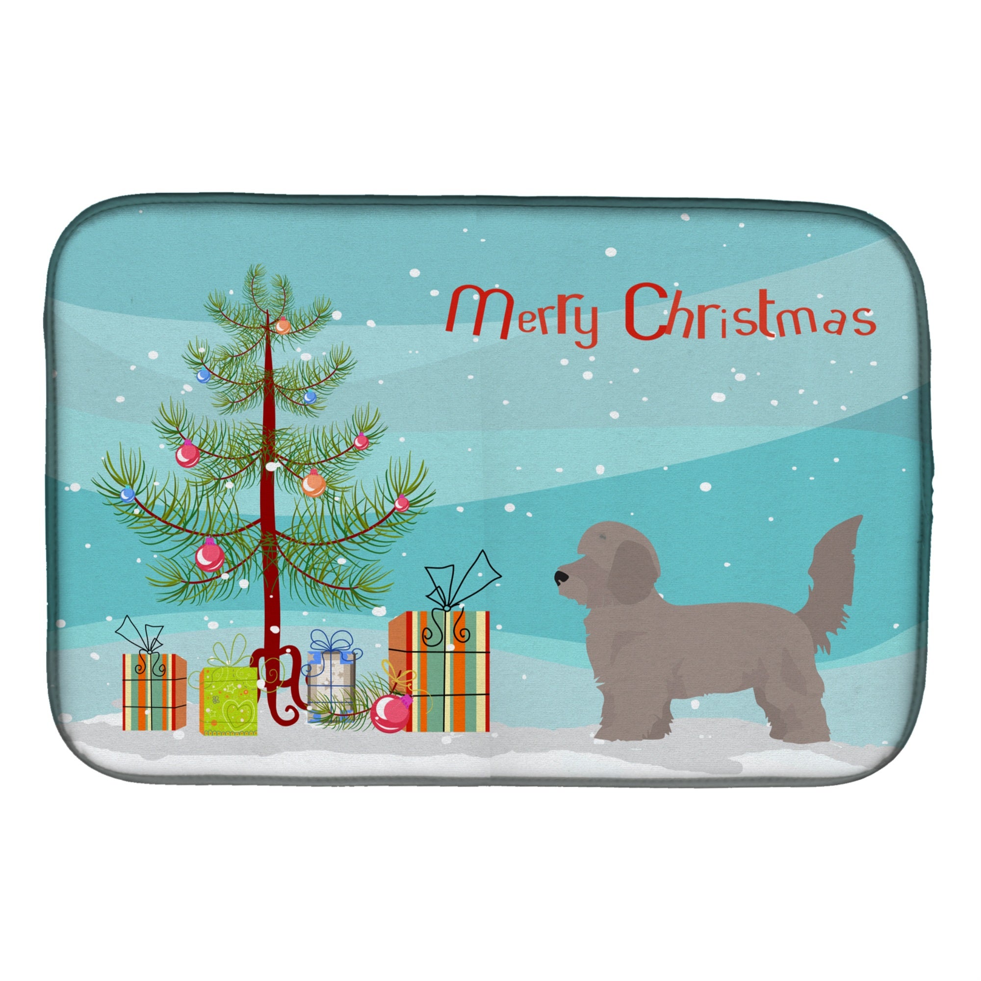 'Caroline'S Treasures Ck3826Ddm Doxiepoo Christmas Tree Dish-Drying-Mats, 14 X 21, Multicolor''