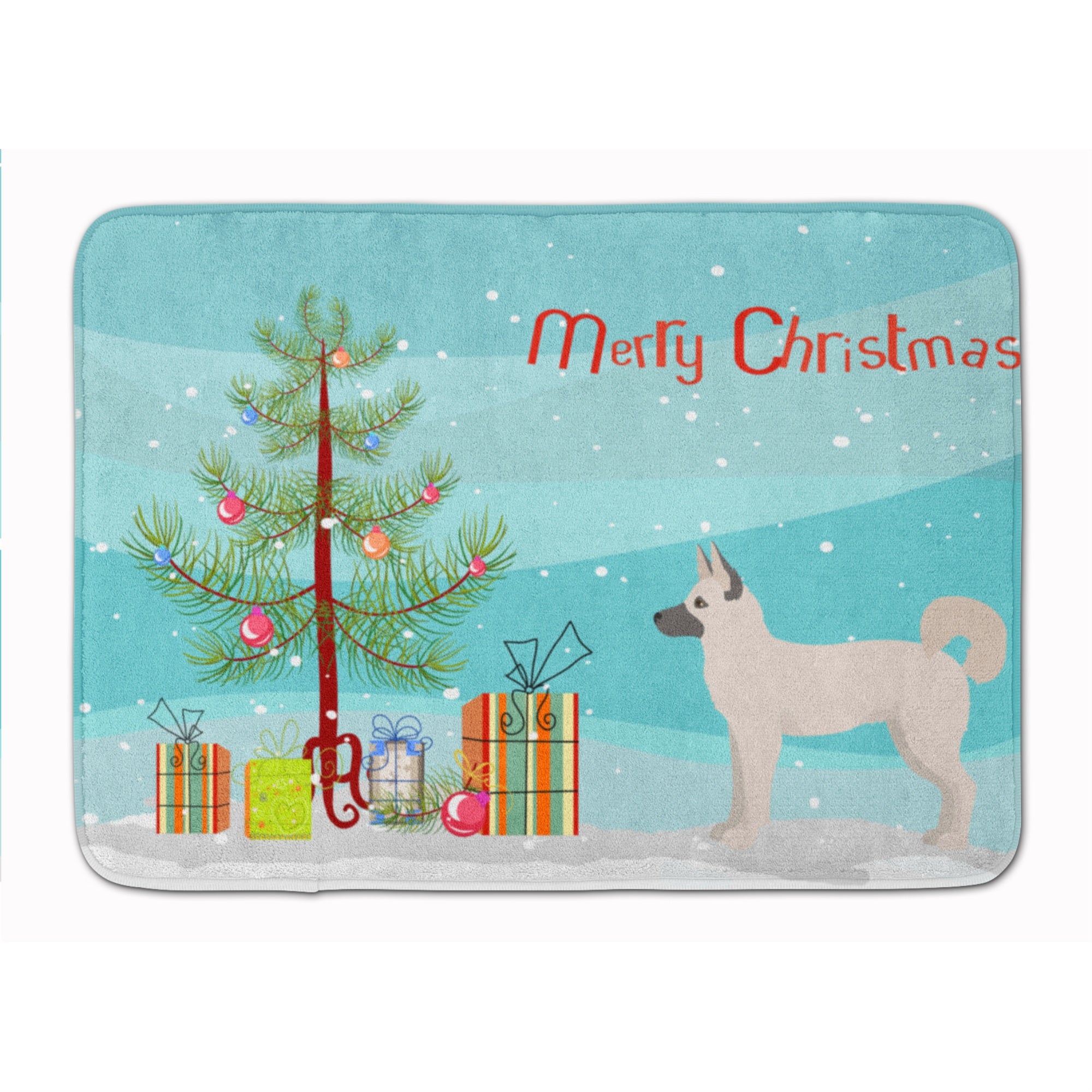 'Caroline'S Treasures Gerberian Shepsky Christmas Tree Machine Washable Memory Foam Mat Doormats, Multicolor''