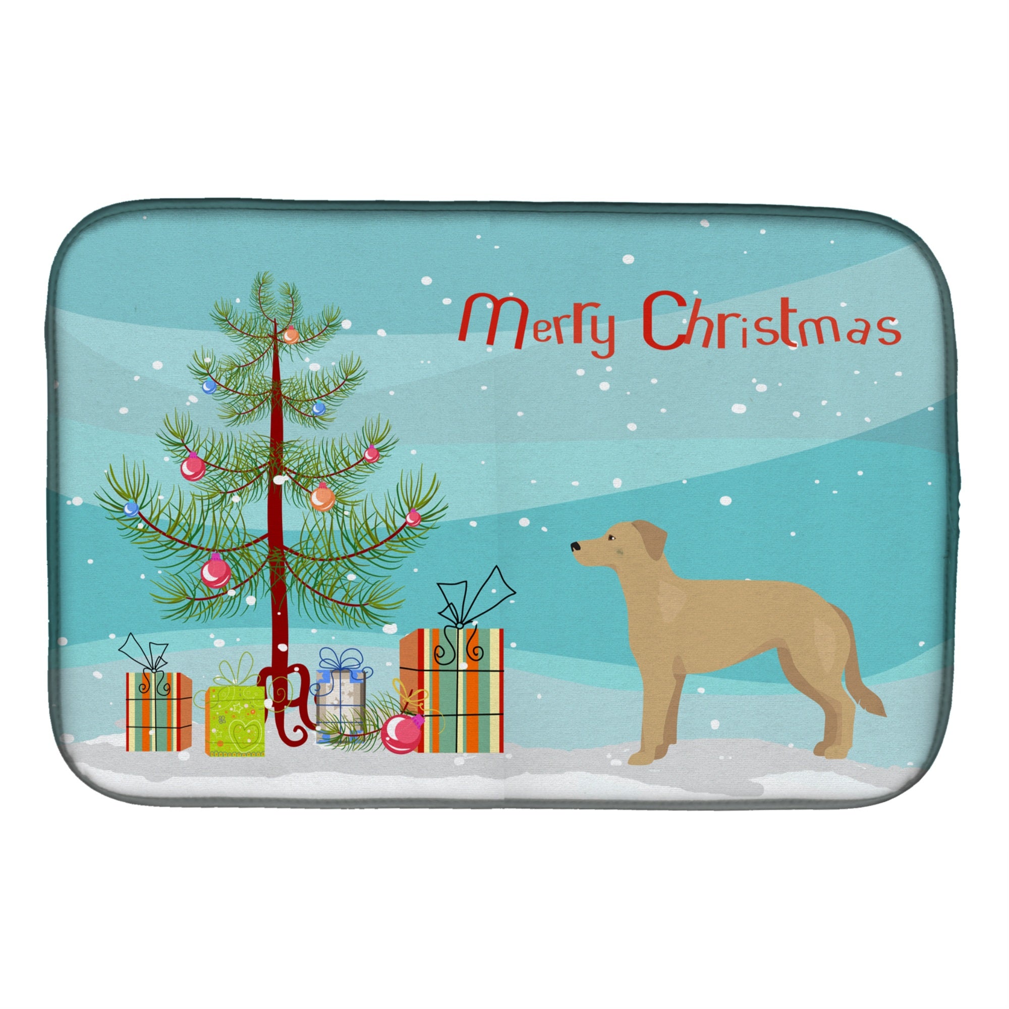 'Caroline'S Treasures Ck3834Ddm German Sheprador #1 Christmas Tree Dish-Drying-Mats, 14 X 21, Multicolor''