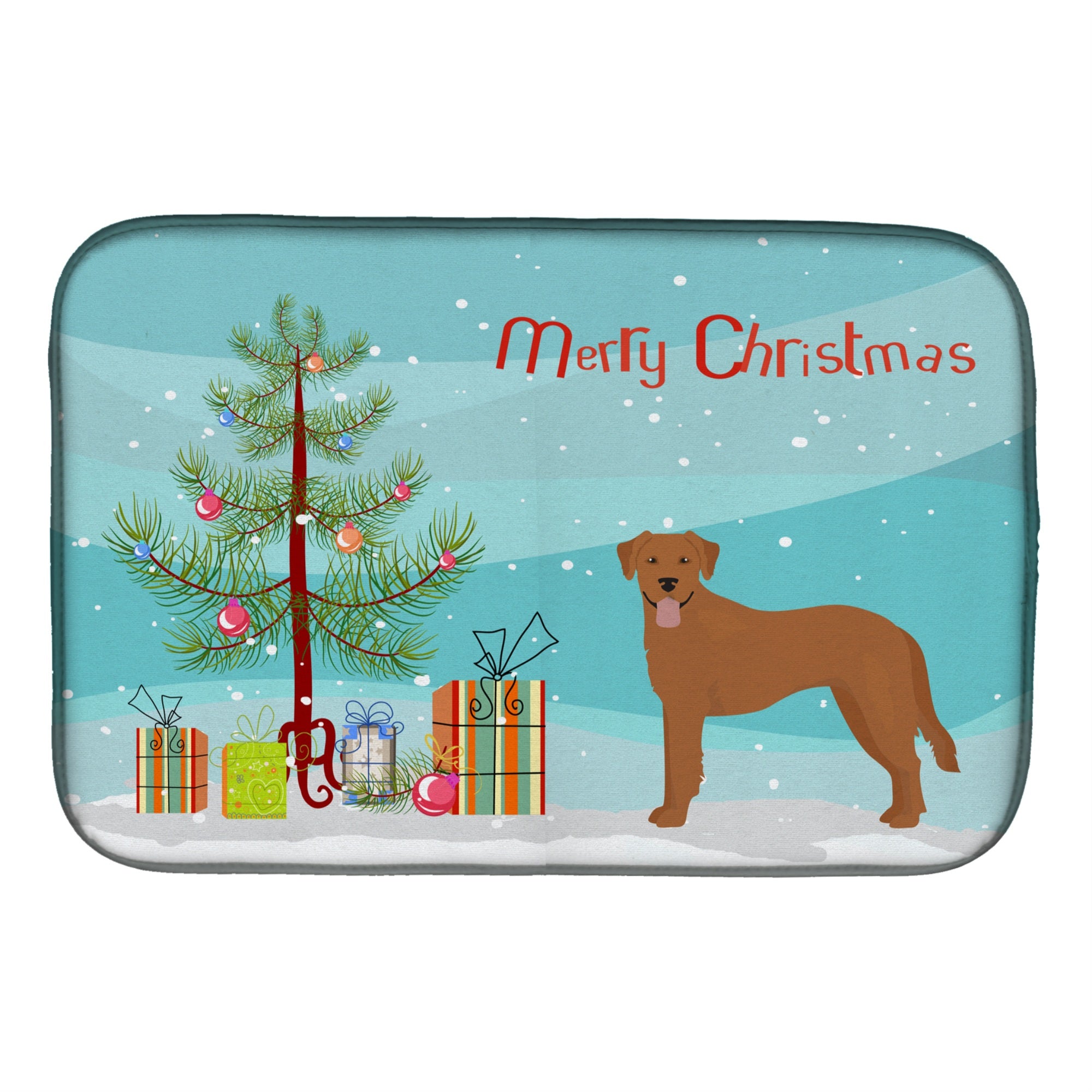 'Caroline'S Treasures Ck3836Ddm Goldador Christmas Tree Dish-Drying-Mats, 14 X 21, Multicolor''