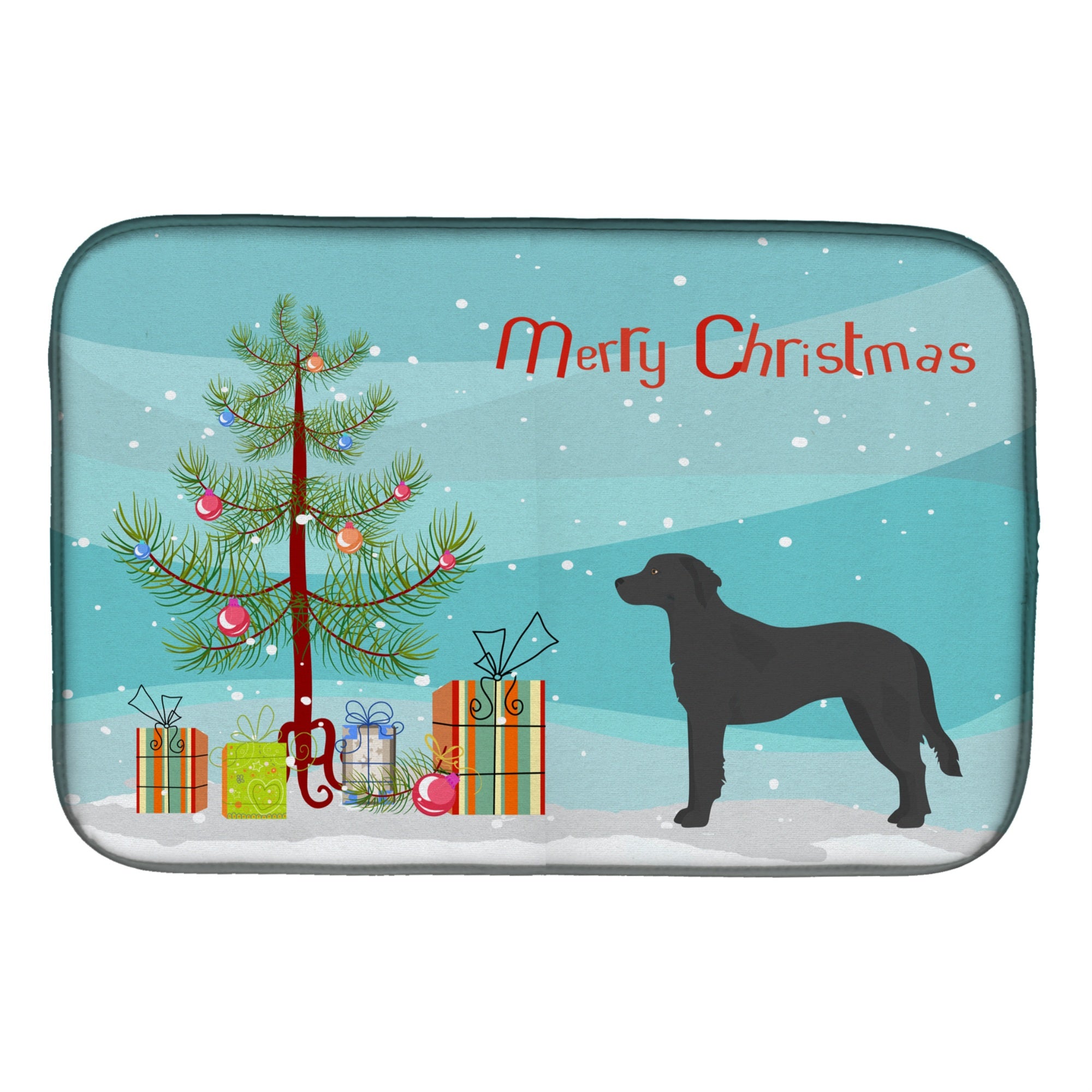 'Caroline'S Treasures Ck3837Ddm Black Goldador Christmas Tree Dish-Drying-Mats, 14 X 21, Multicolor''