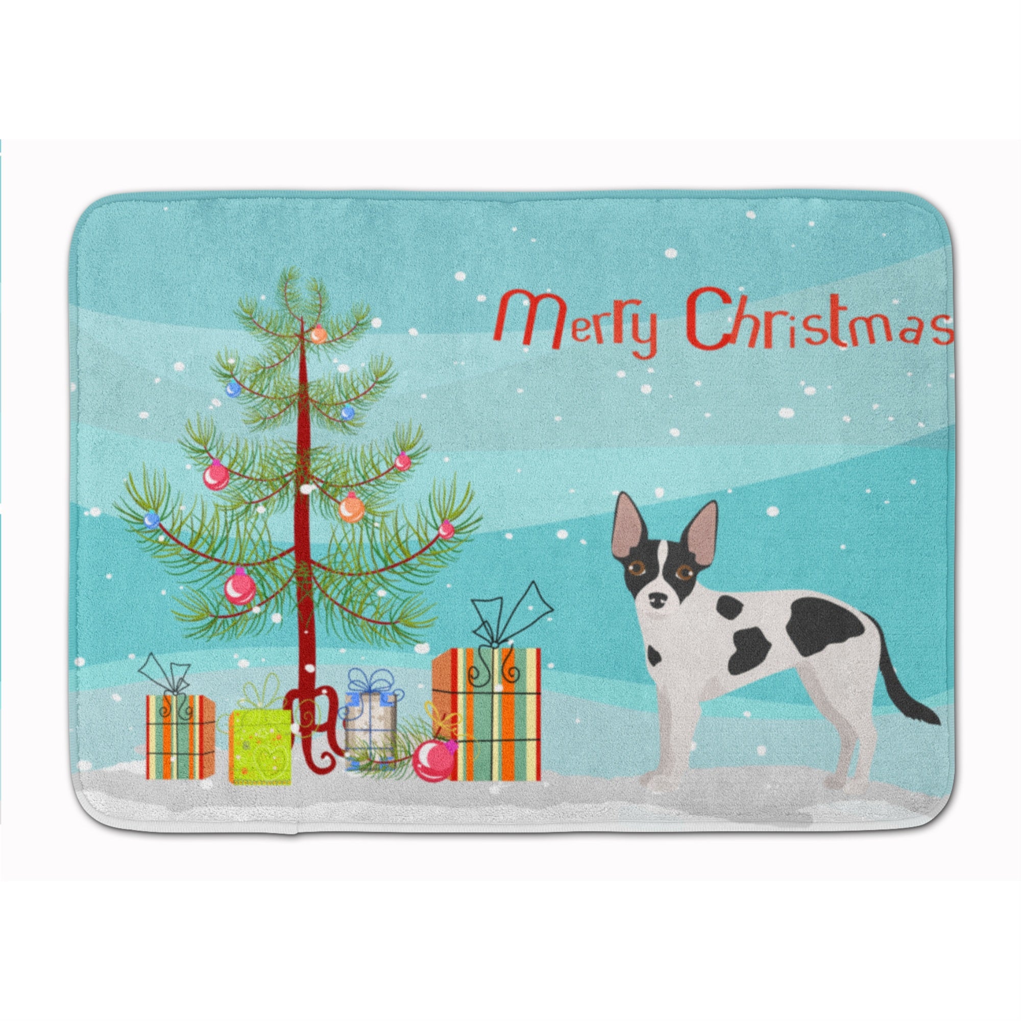 'Caroline'S Treasures Jackhuahua Christmas Tree Machine Washable Memory Foam Mat Doormats, Multicolor''
