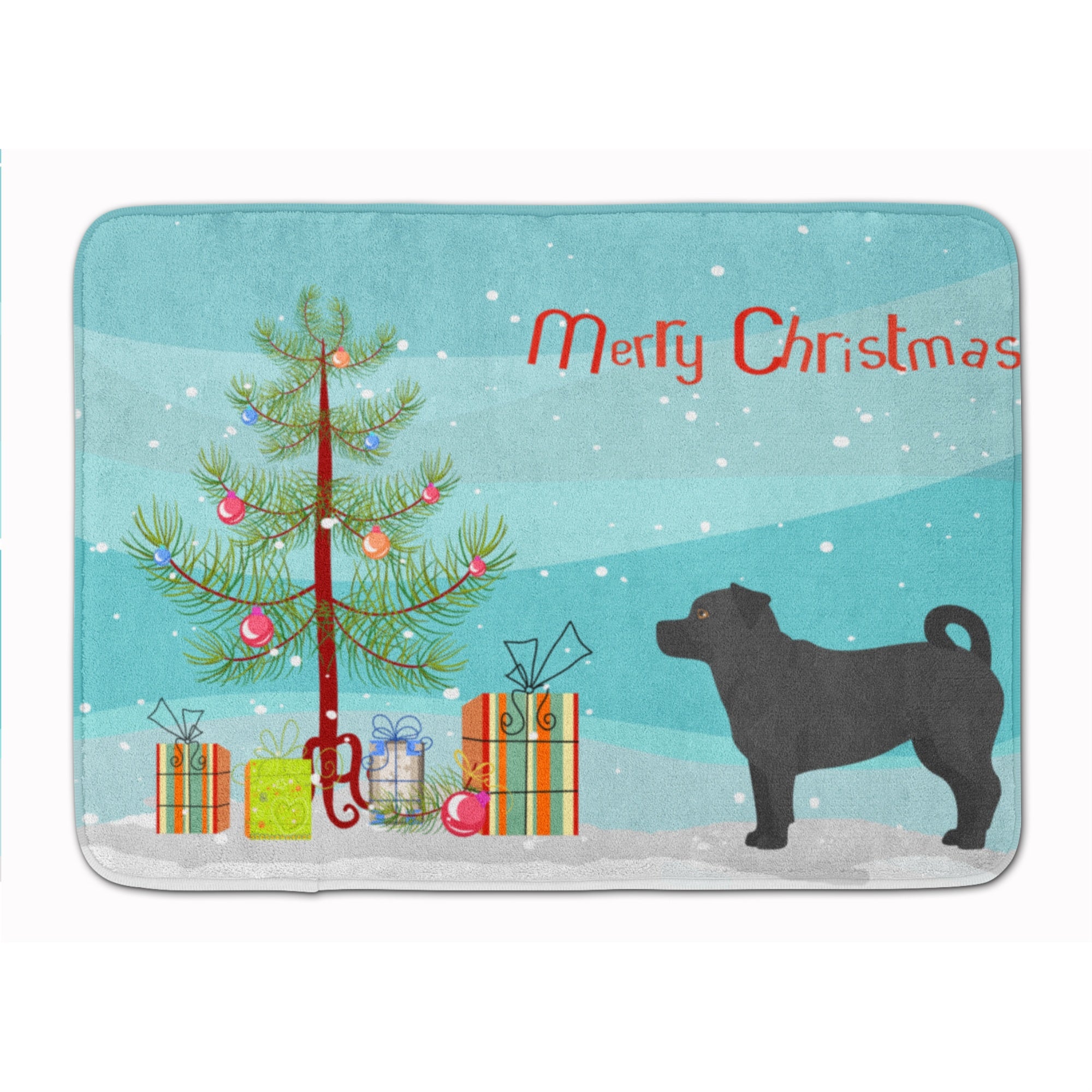 'Caroline'S Treasures Balck Jug Christmas Tree Machine Washable Memory Foam Mat Doormats, Multicolor''