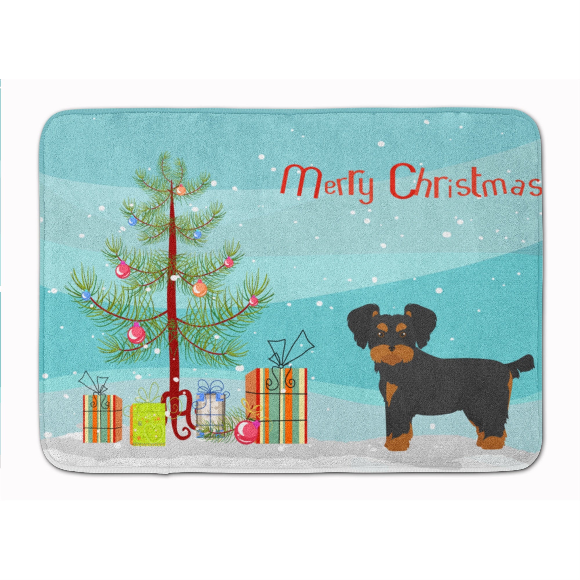 'Caroline'S Treasures Morkie Christmas Tree Machine Washable Memory Foam Mat Doormats, Multicolor''