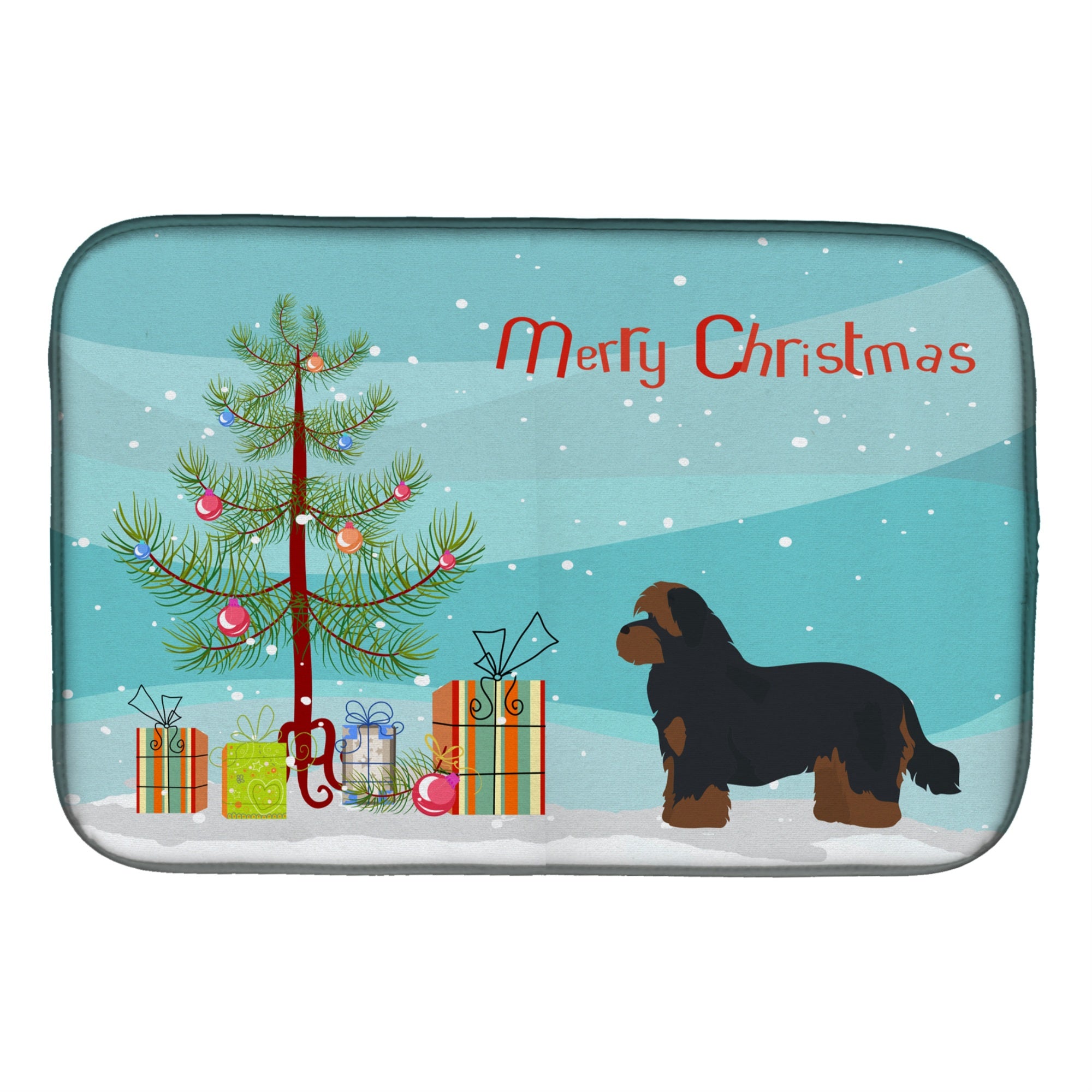 'Caroline'S Treasures Ck3875Ddm Shorkie #1 Christmas Tree Dish-Drying-Mats, 14 X 21, Multicolor''