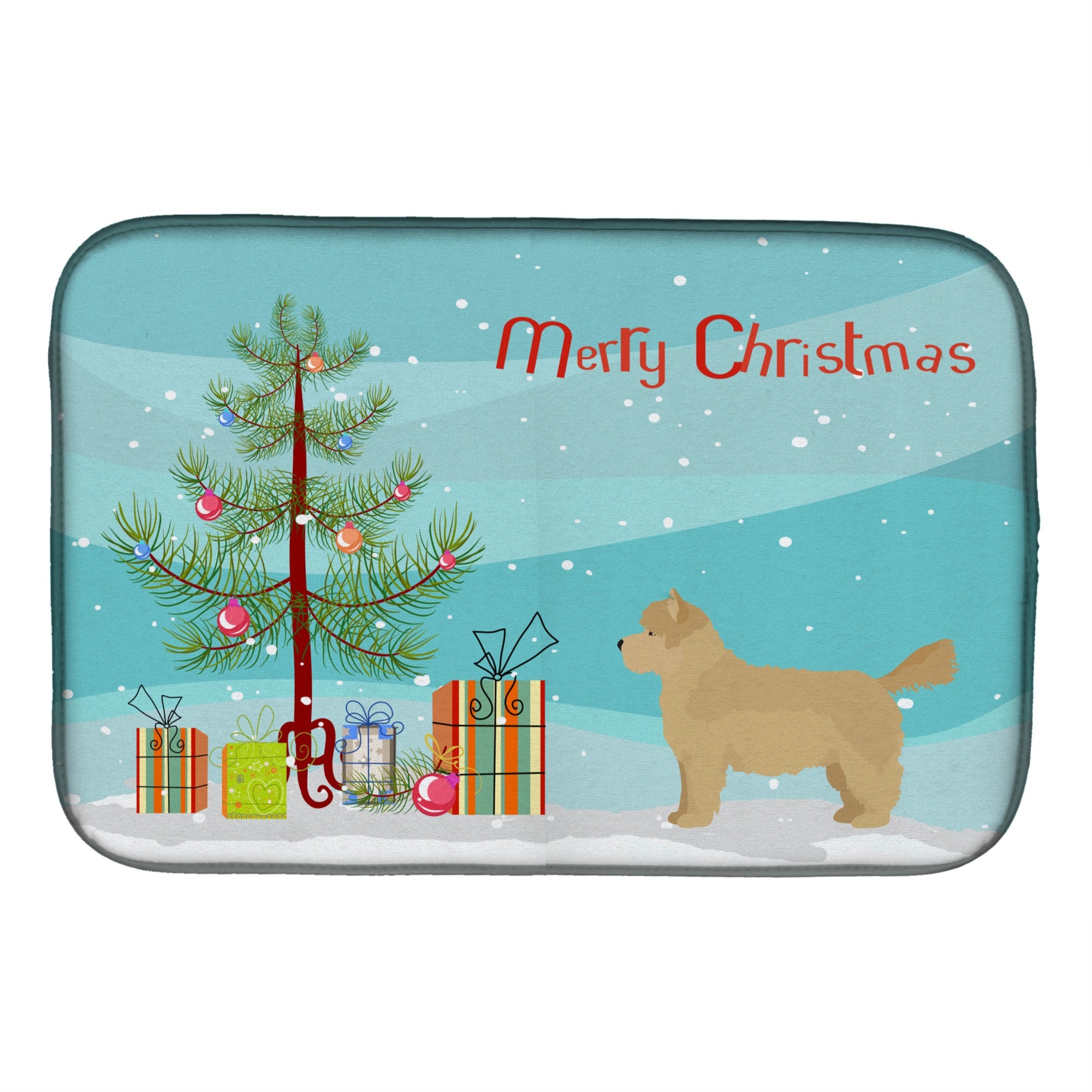 'Caroline'S Treasures Ck3878Ddm Westiepoo #1 Christmas Tree Dish-Drying-Mats, 14 X 21, Multicolor''